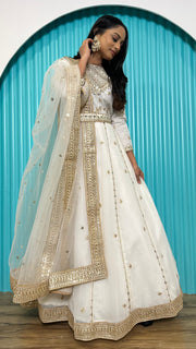 Party Wear Designer Anarkali Gown With Beautiful Dupatta