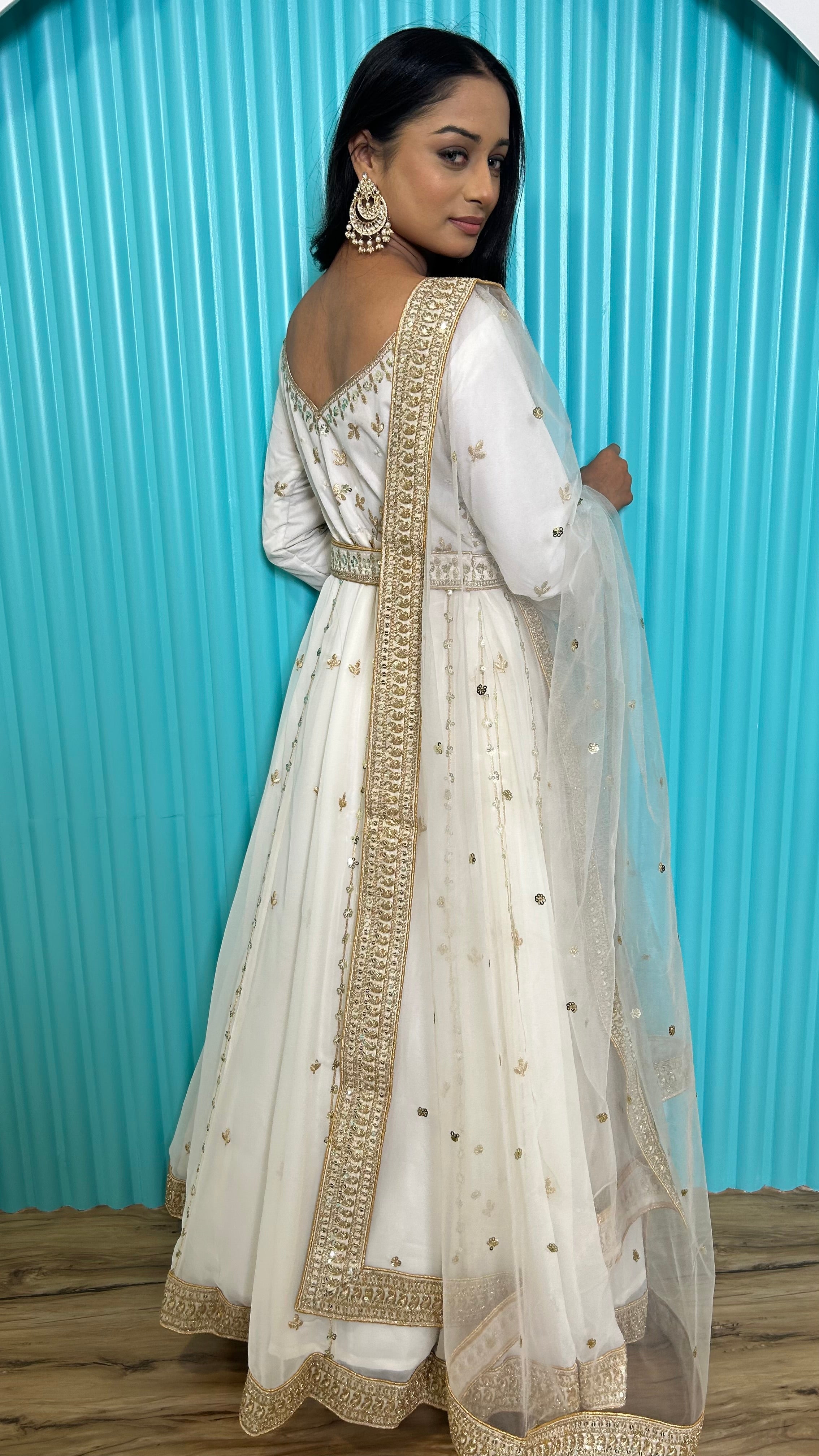 Party Wear Designer Anarkali Gown With Beautiful Dupatta