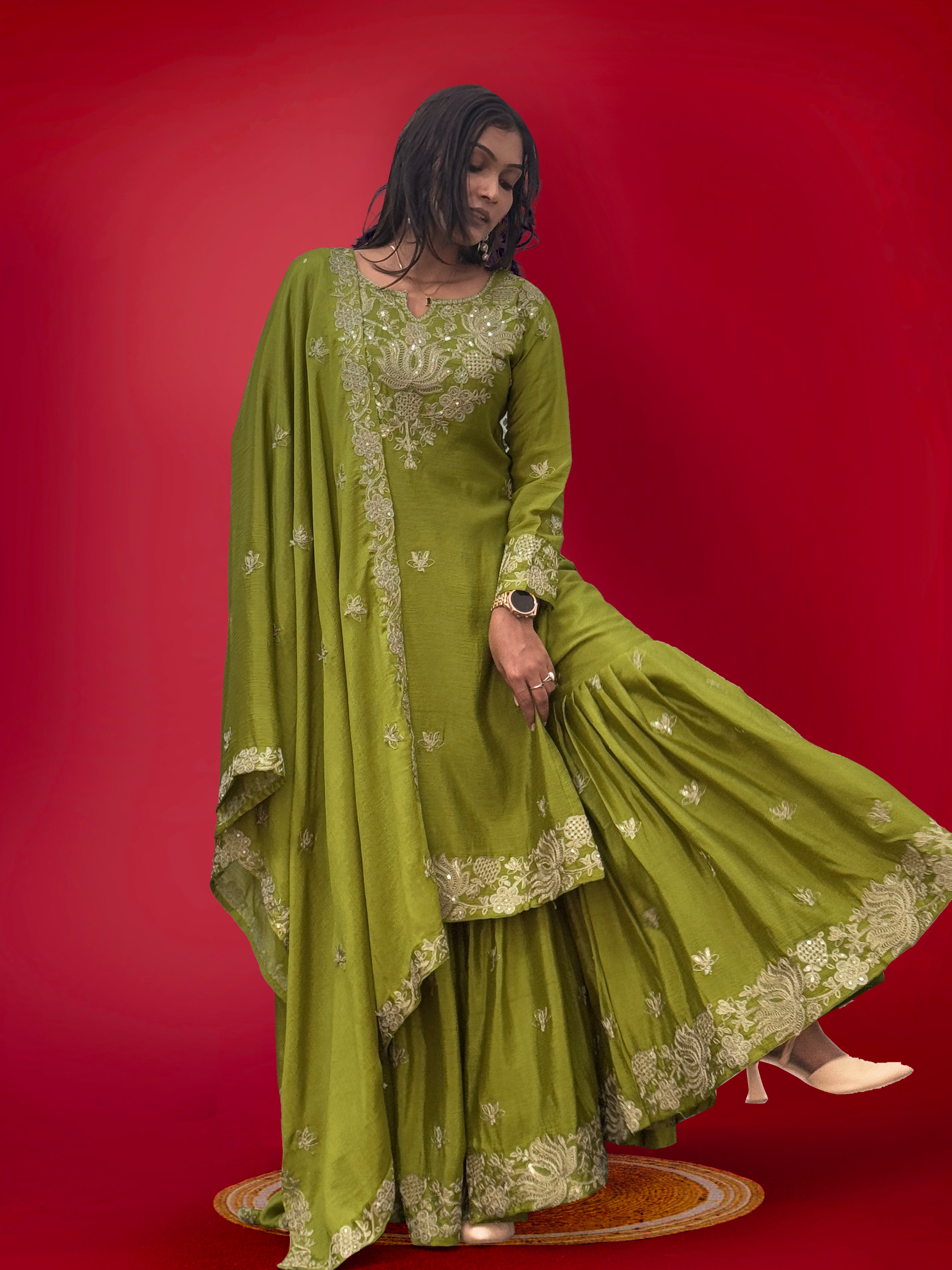 Party Wear Beautiful Top And Bottom With Dupatta