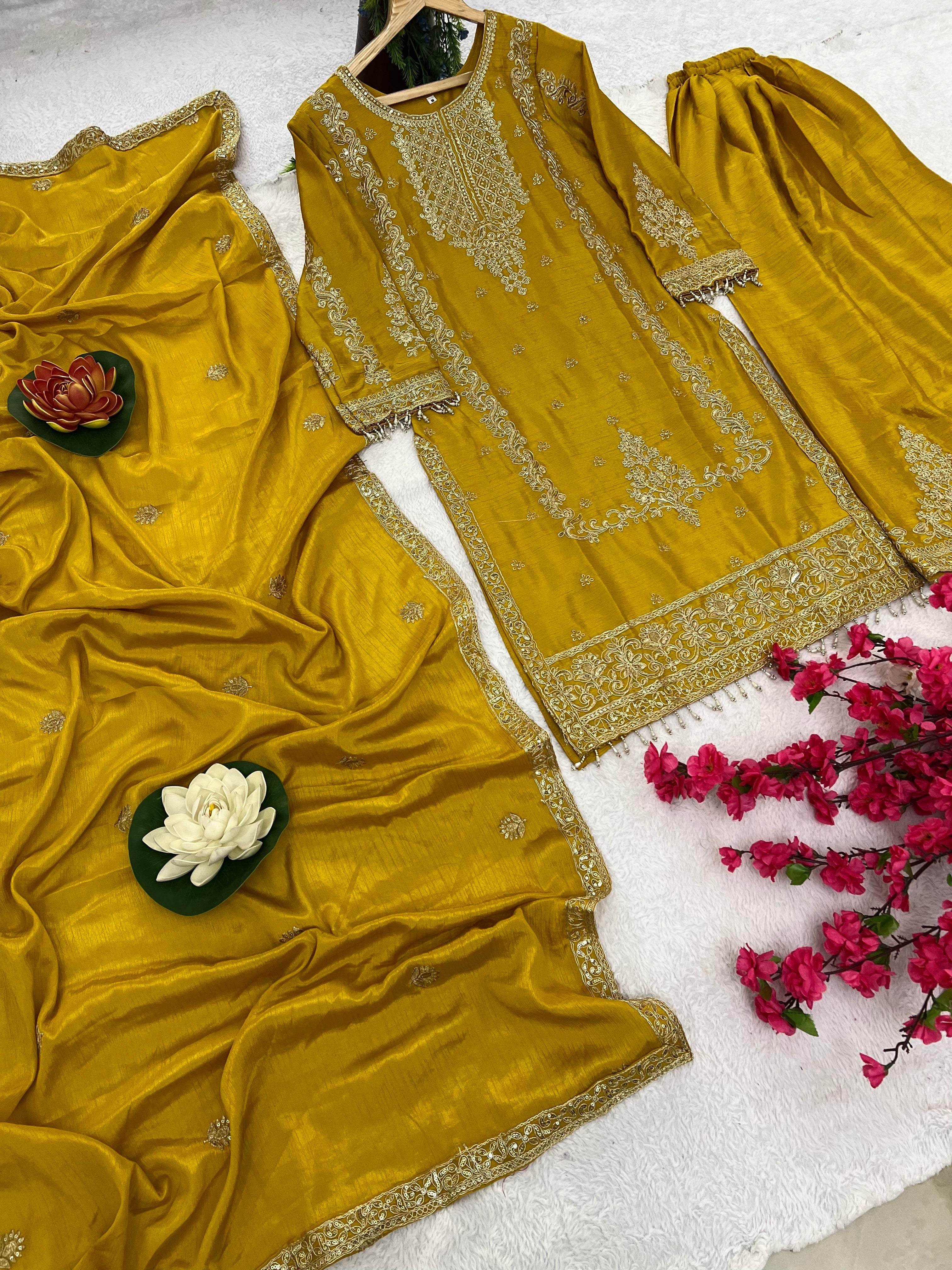 Party Wear Designer Top-Bottom And Beautiful Dupatta