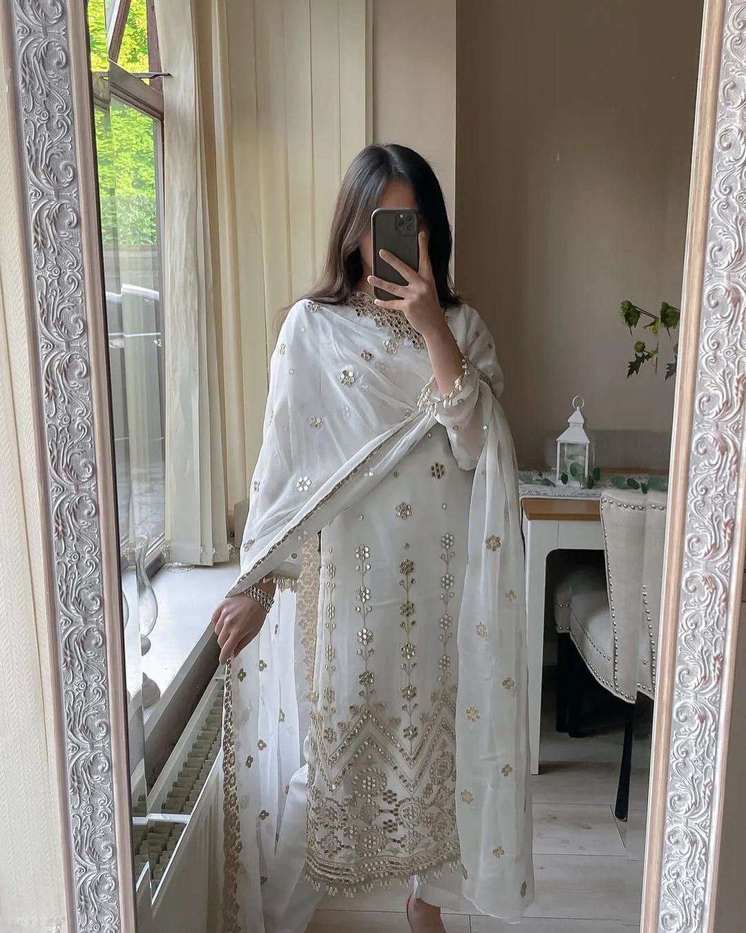 Designer Party Wear Top And Pent With Dupatta