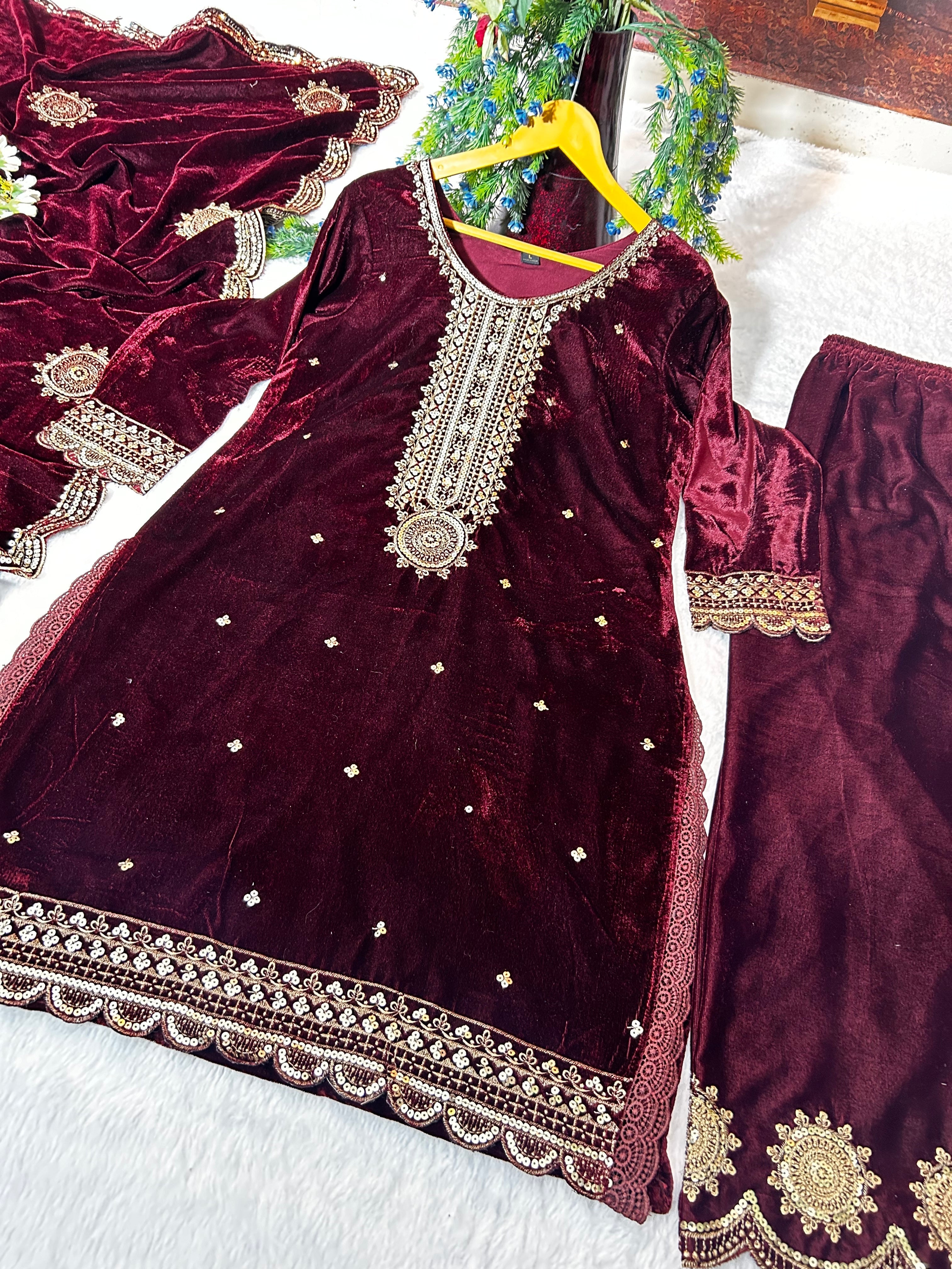 Party Wear Designer Top-Bottom And Beautiful Dupatta