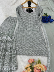 Beautiful Party Wear Top And Bottom With Fancy Dupatta