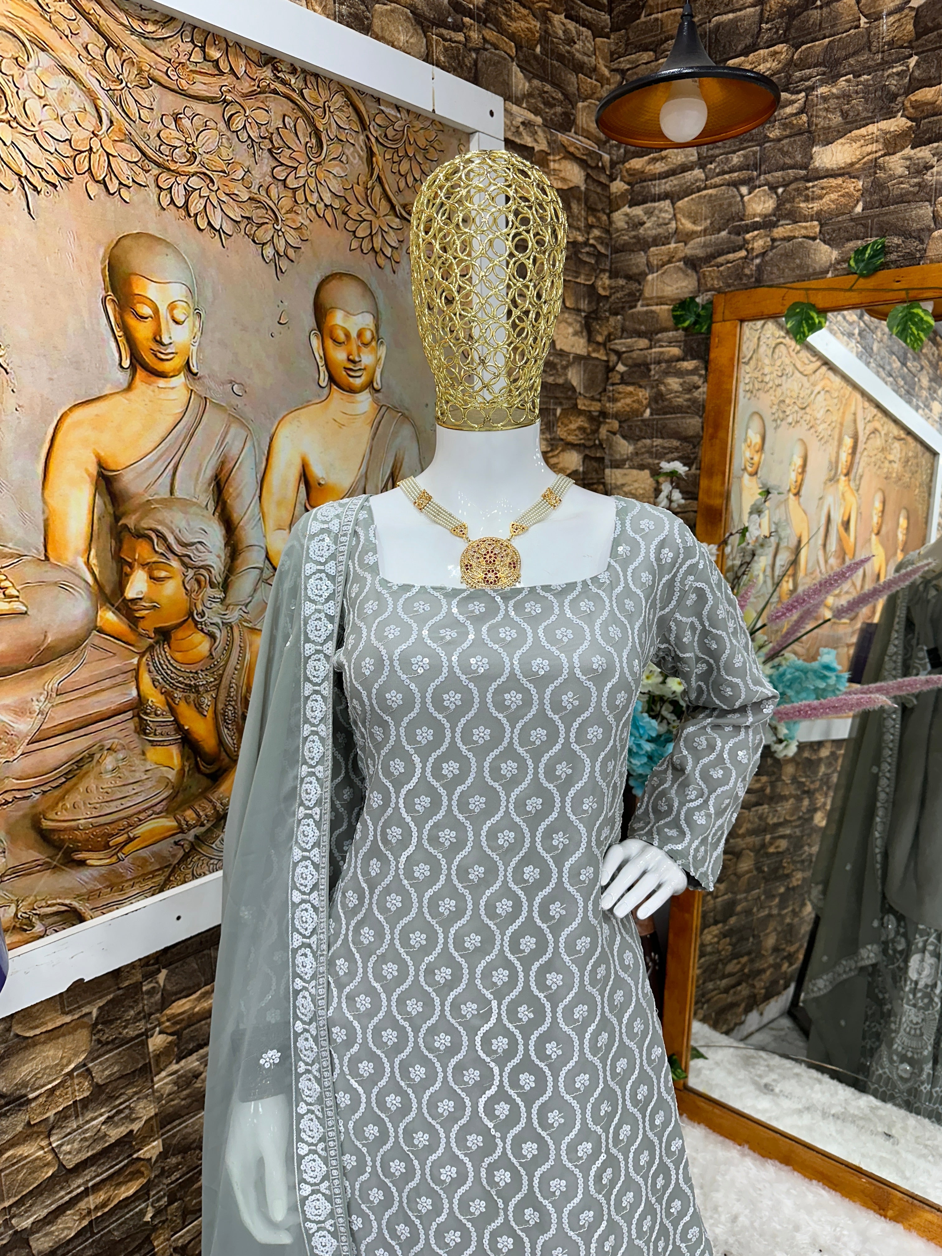 Beautiful Party Wear Top And Bottom With Fancy Dupatta