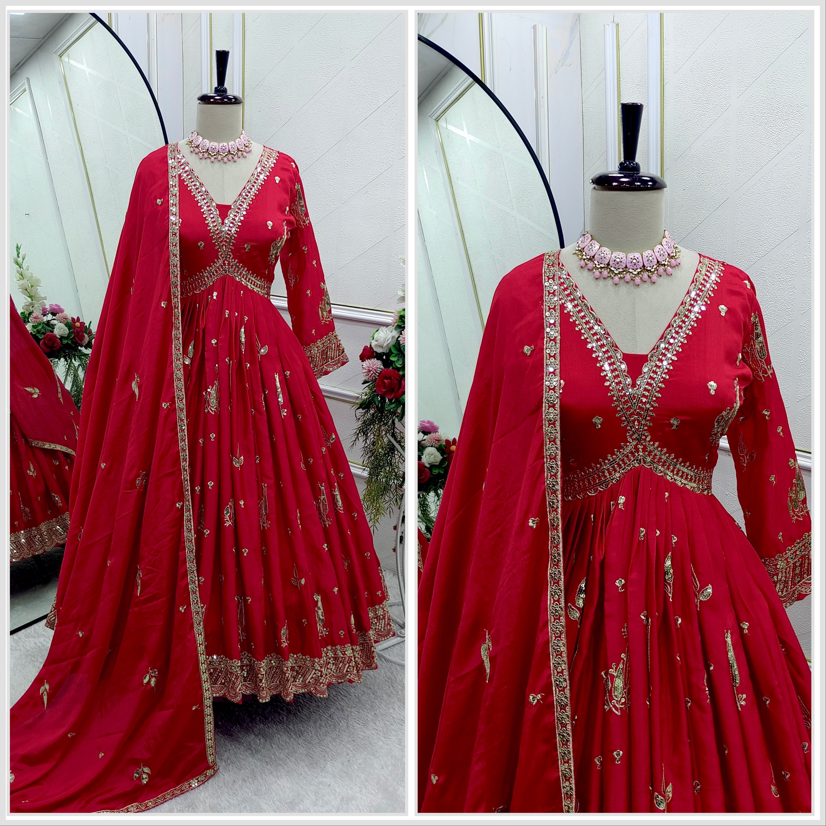Designer Aliya-Cut Gown-Pent And Beautiful Dupatta