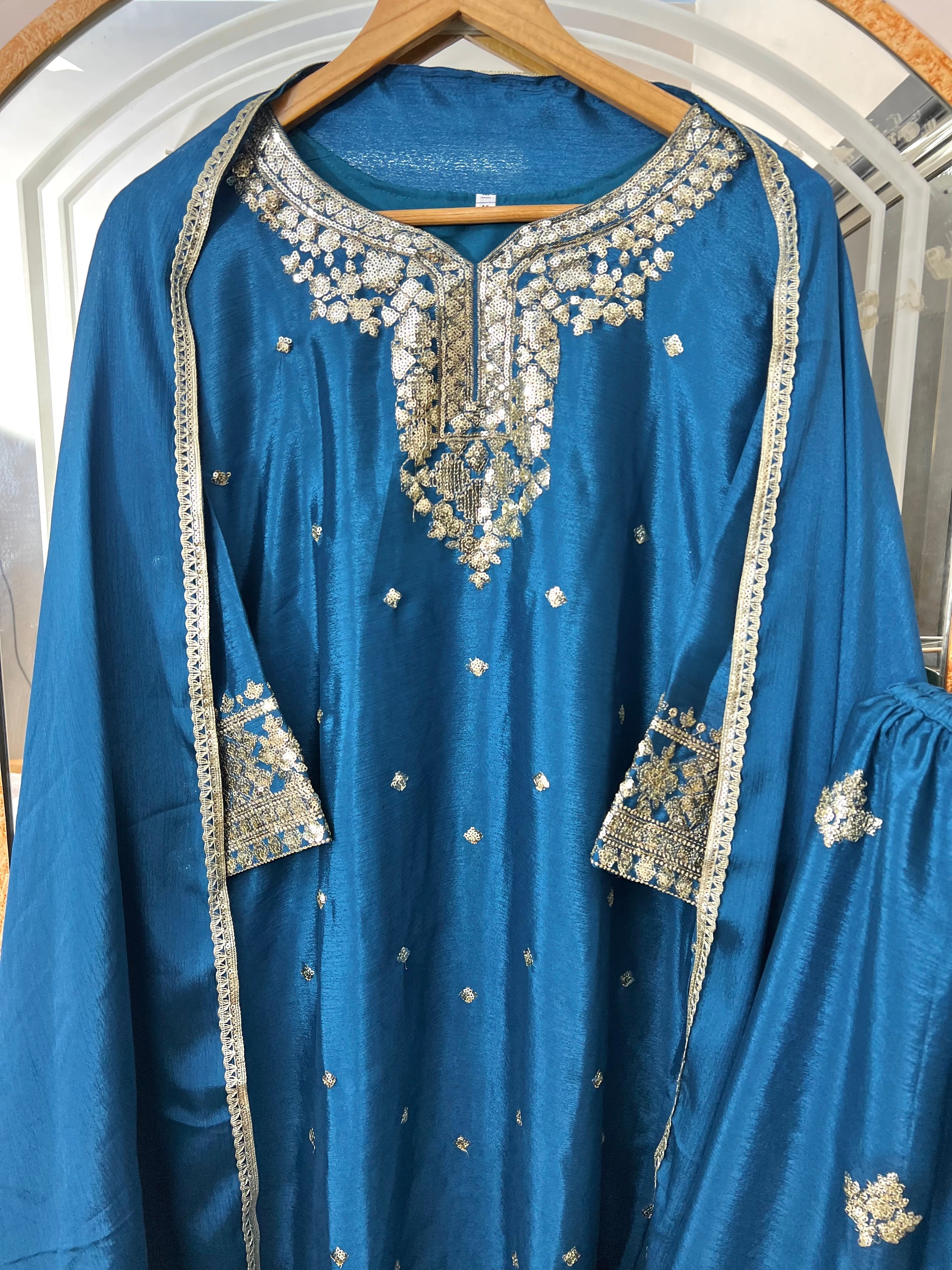 Designer Party Wear Top-Bottom And Dupatta