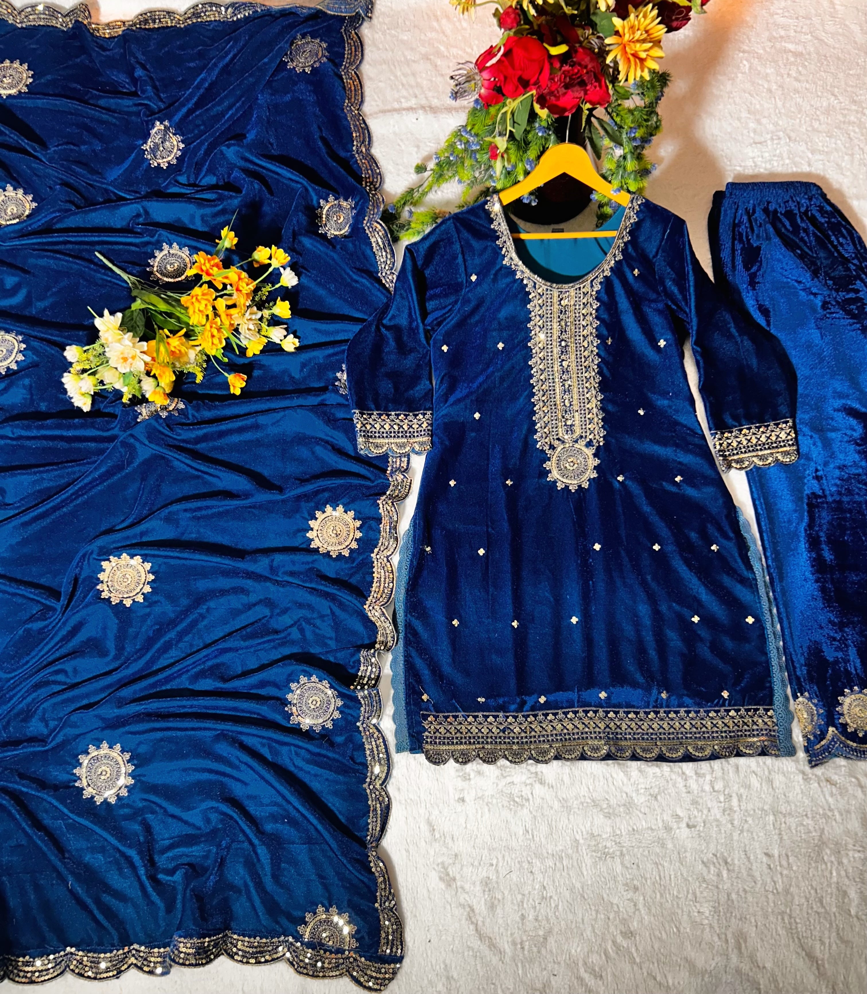 Party Wear Designer Top-Bottom And Beautiful Dupatta