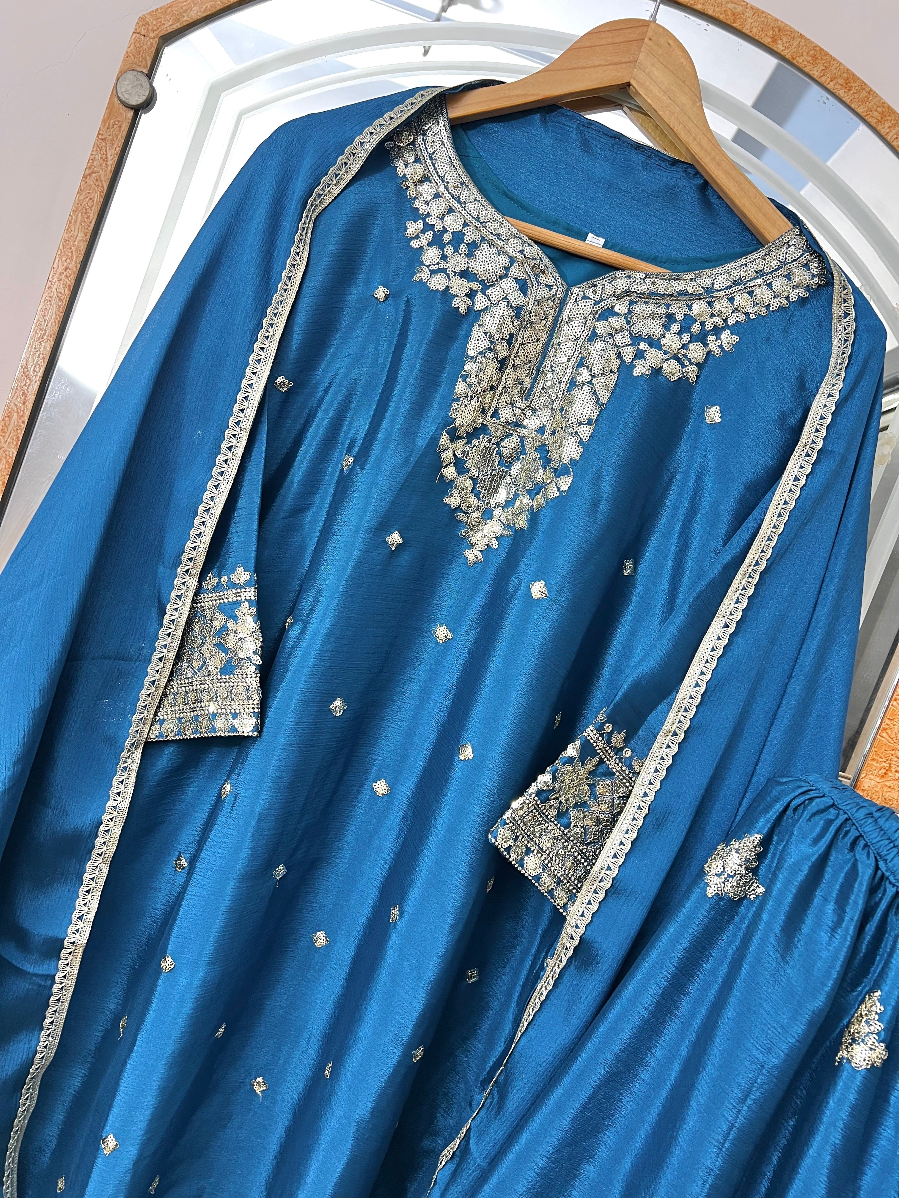 Designer Party Wear Top-Bottom And Dupatta