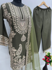 Beautiful Designer Wear Top Plazzo And Dupatta