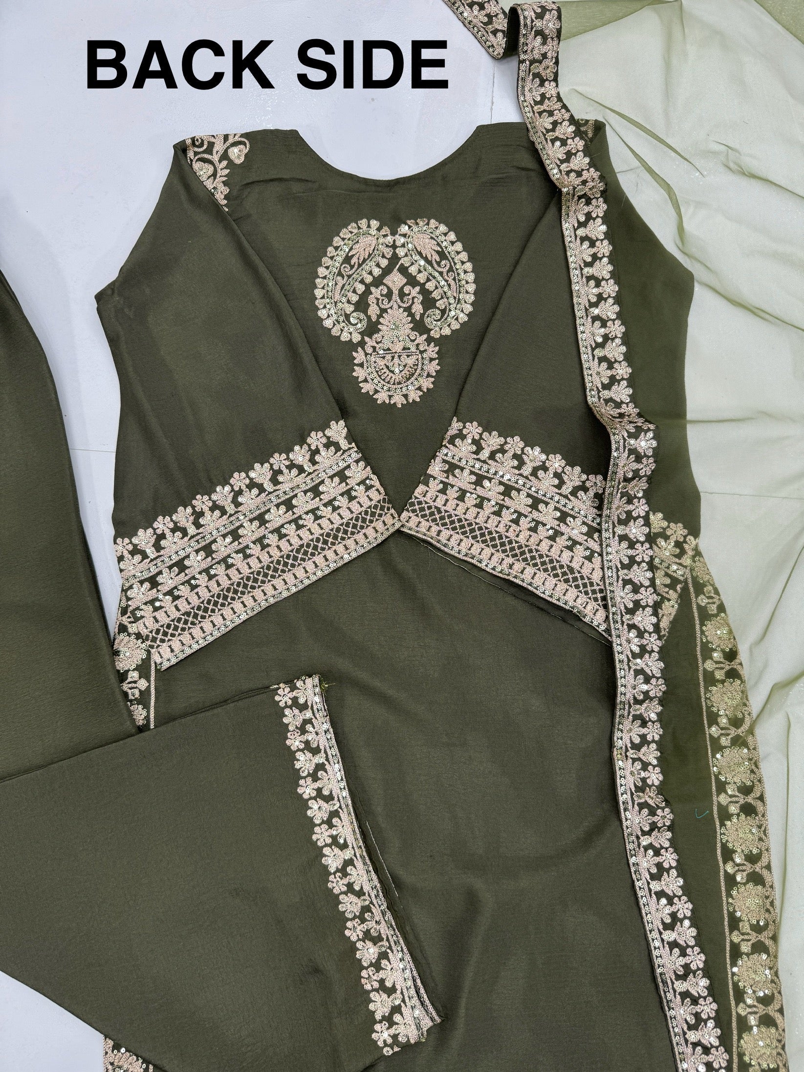 Beautiful Designer Wear Top Plazzo And Dupatta