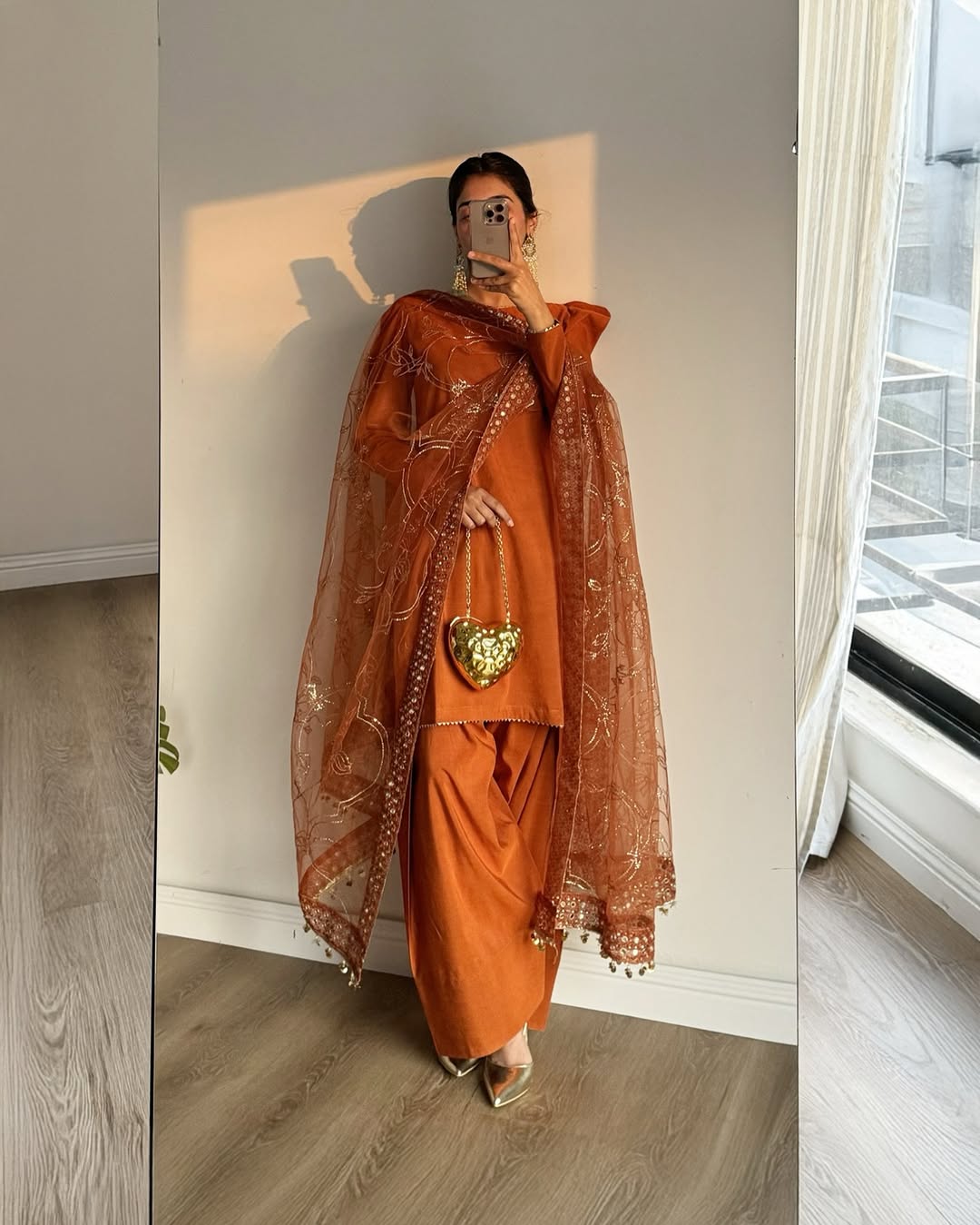 Designer Party Wear Look Suit Set With Fancy Lace Border