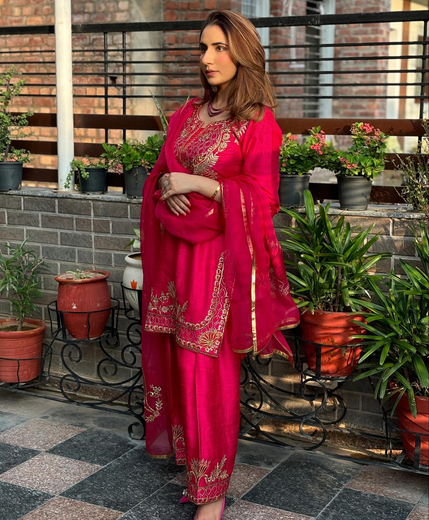 Party Wear Suit Set With Embroidery Sequence Work