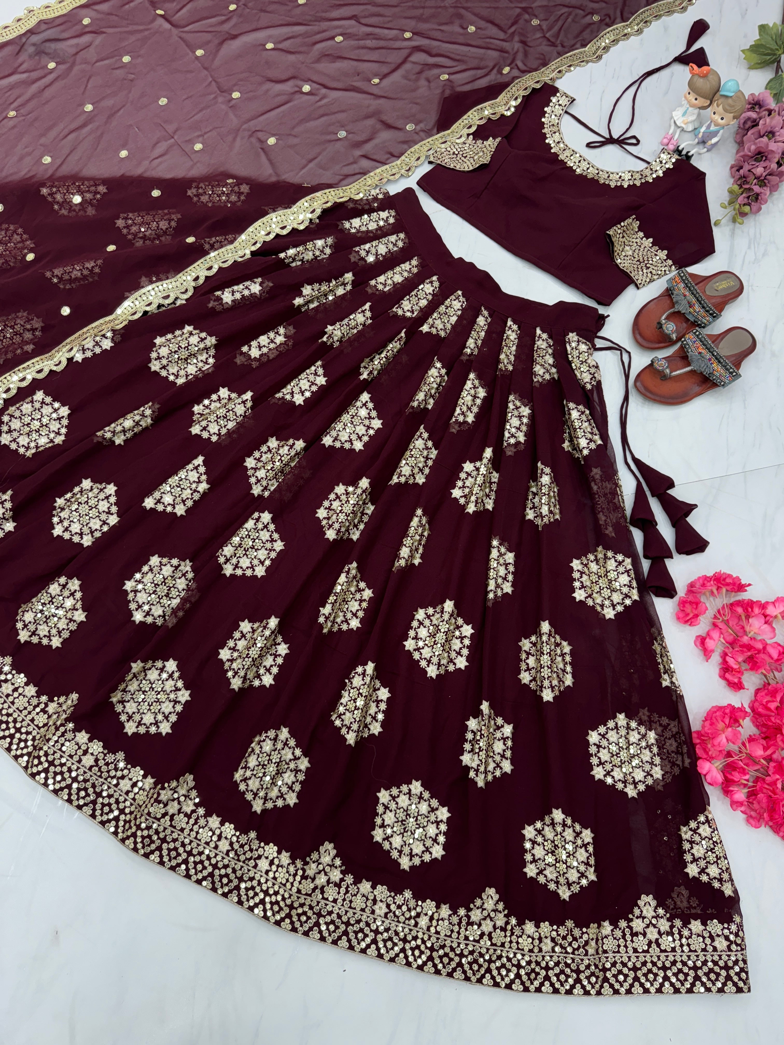 Designer Lehenga-Choli With Embroidery Work