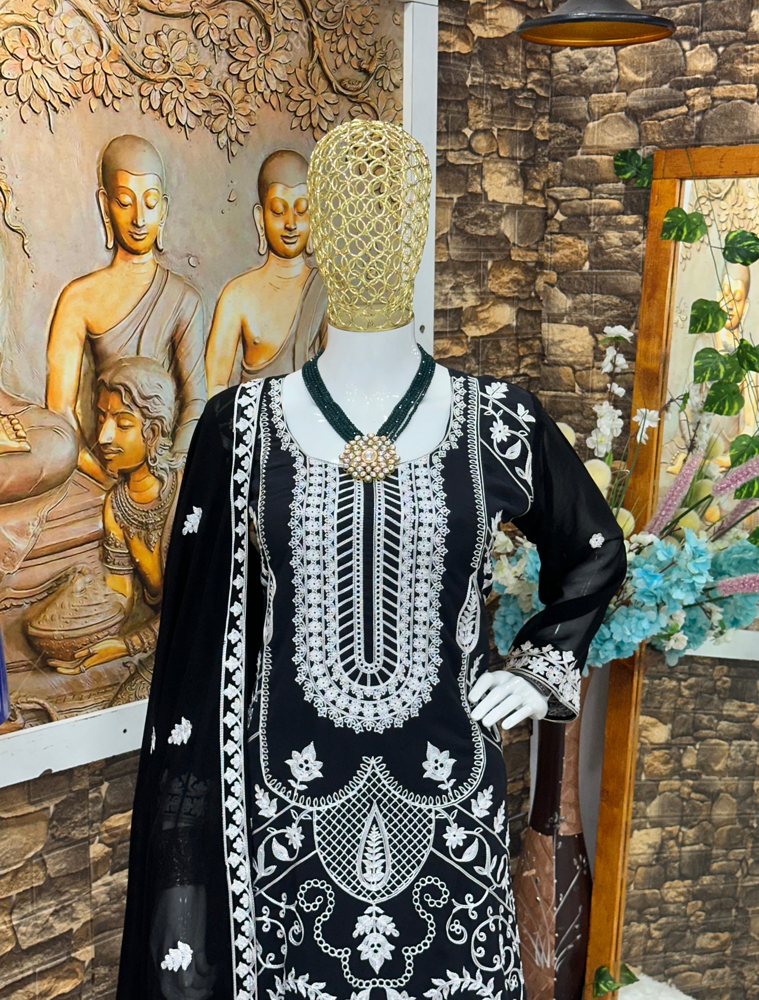 Designer Party Wear Top And Bottom With Beautiful Dupatta