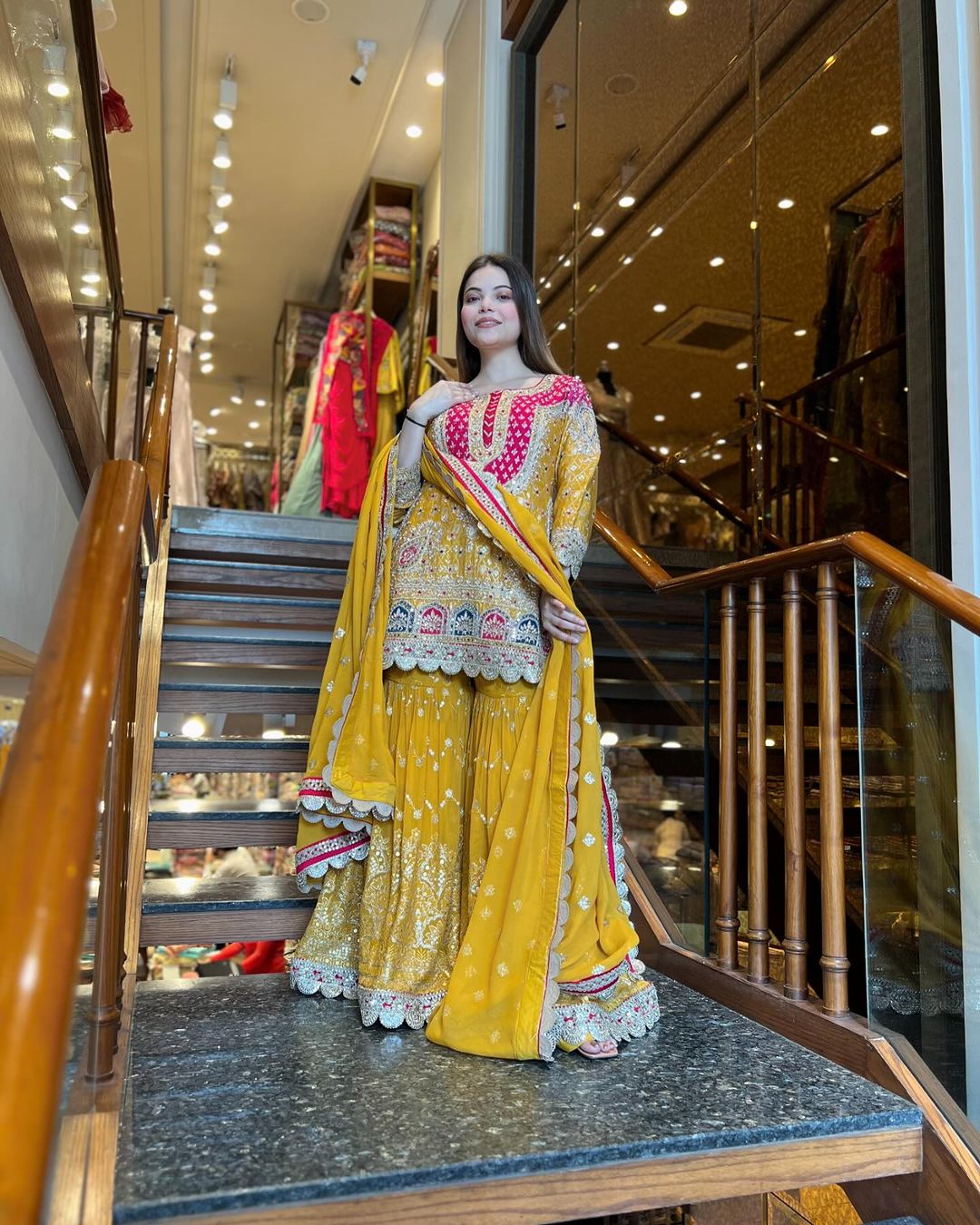 Beautiful Party Wear Top Bottom And Dupatta With Embroidery Sequence Work