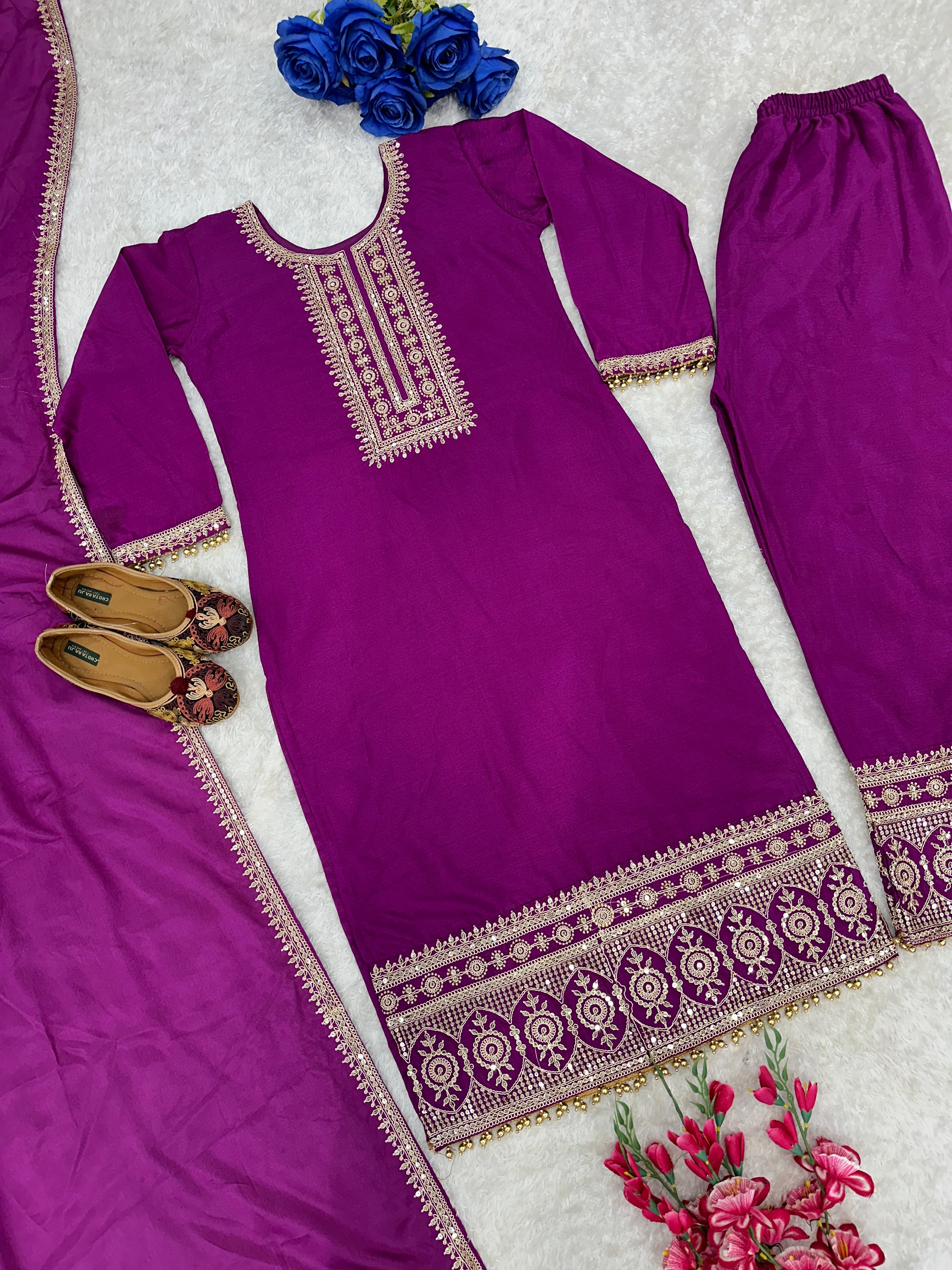 Party Wear Designer Top And Bottom With Fancy Dupatta