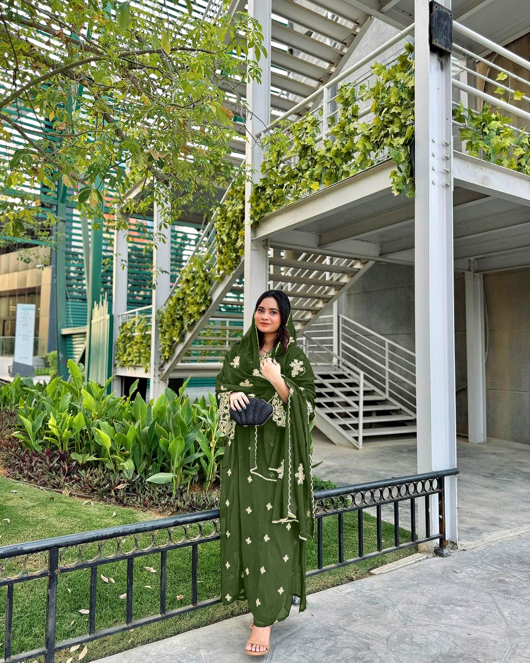 Designer Party Wear Look Top Plazzo & Beautiful Dupatta