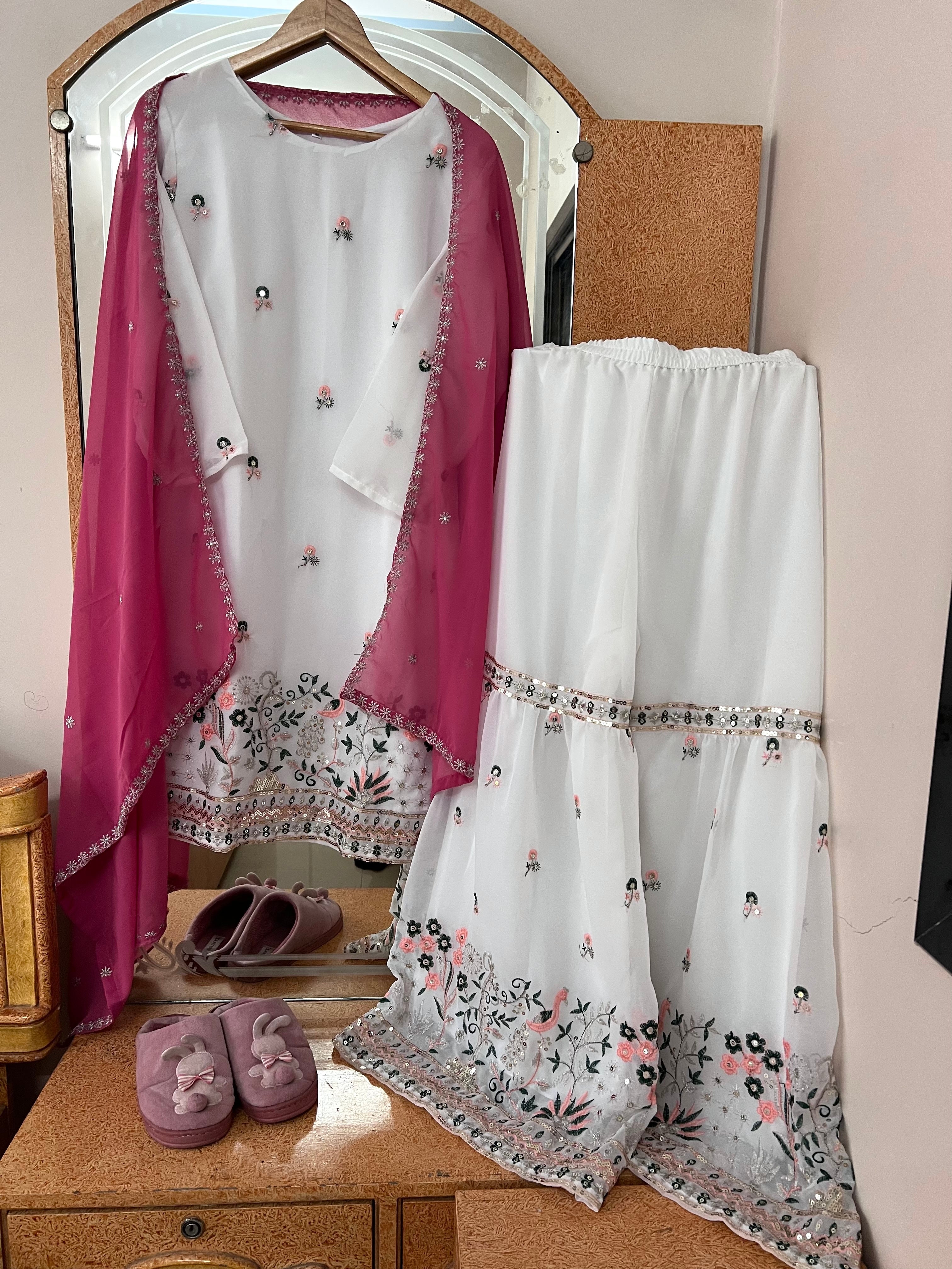 Party Wear Designer Top-Bottom And Dupatta