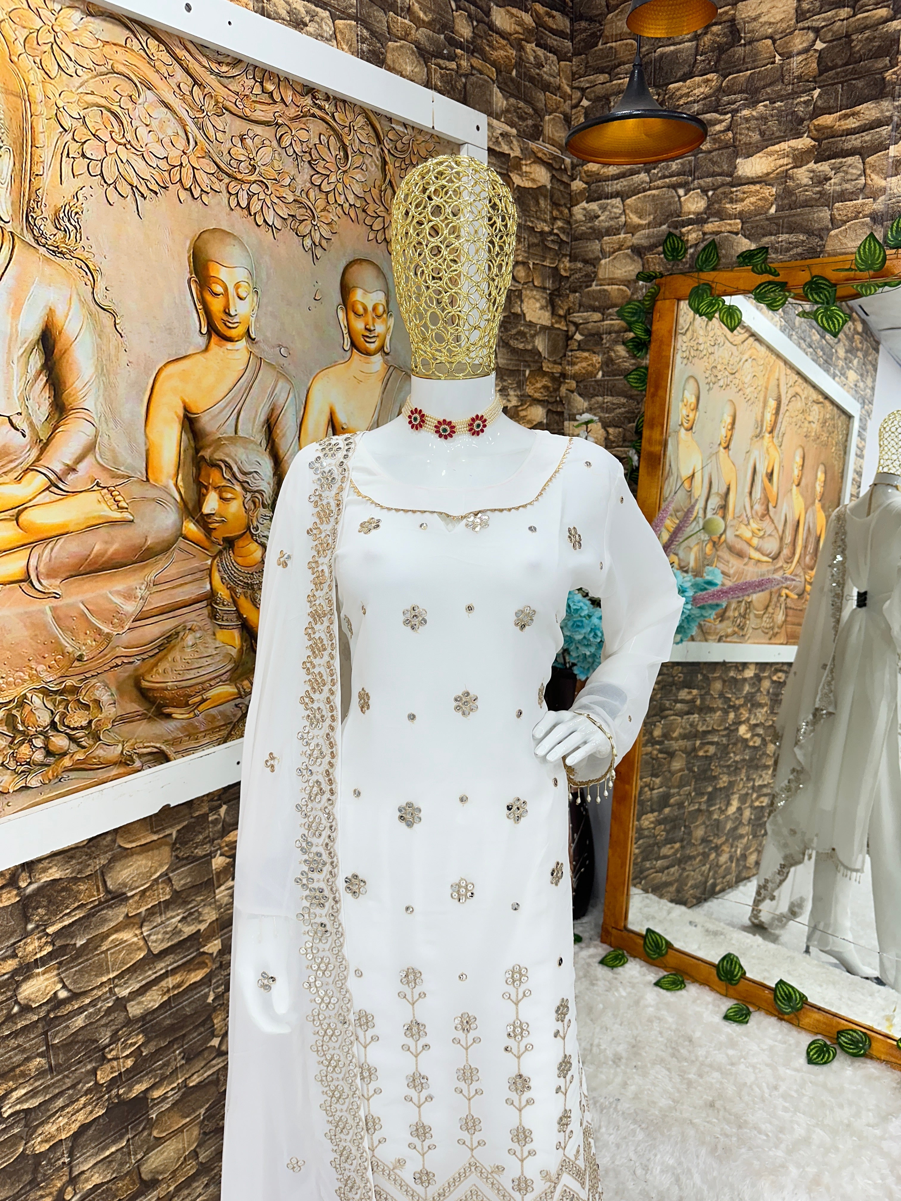 Designer Party Wear Top And Pent With Dupatta