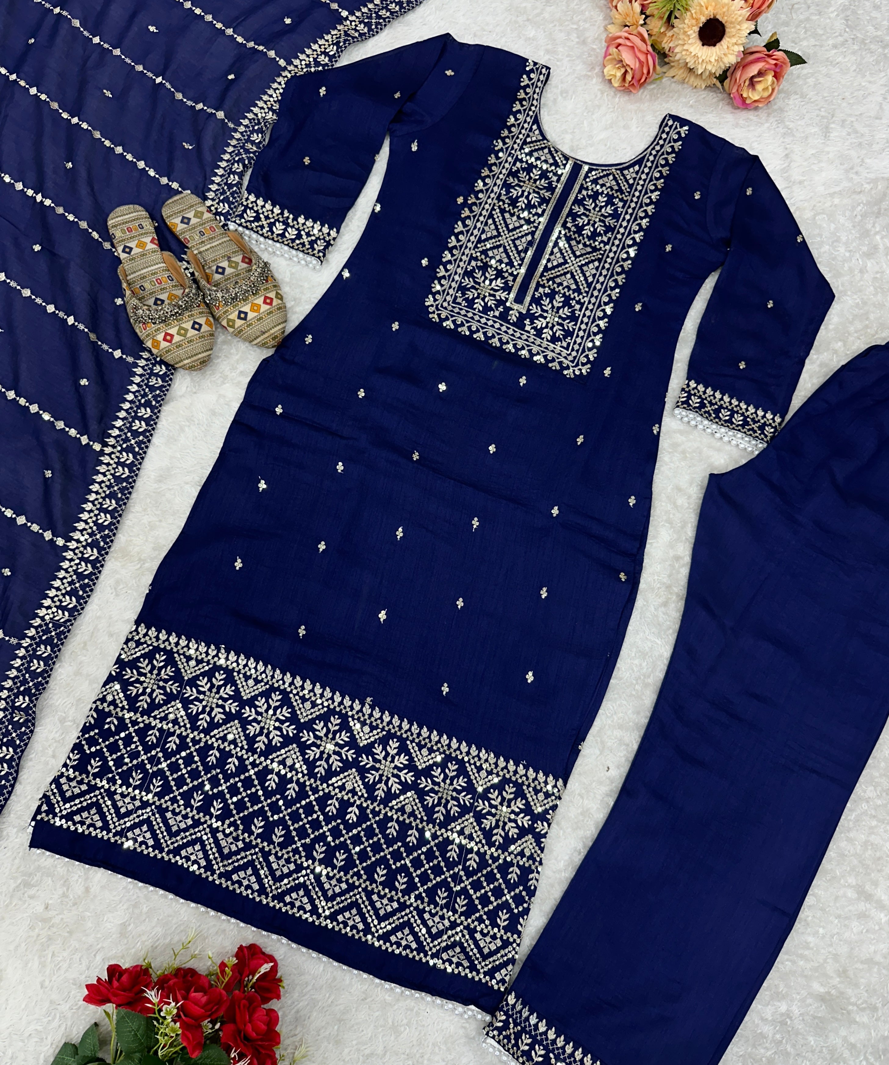 Designer Party Wear Top And Bottom With Beautiful Dupatta