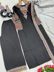 Party Wear Fancy Suit Plazzo And Dupatta