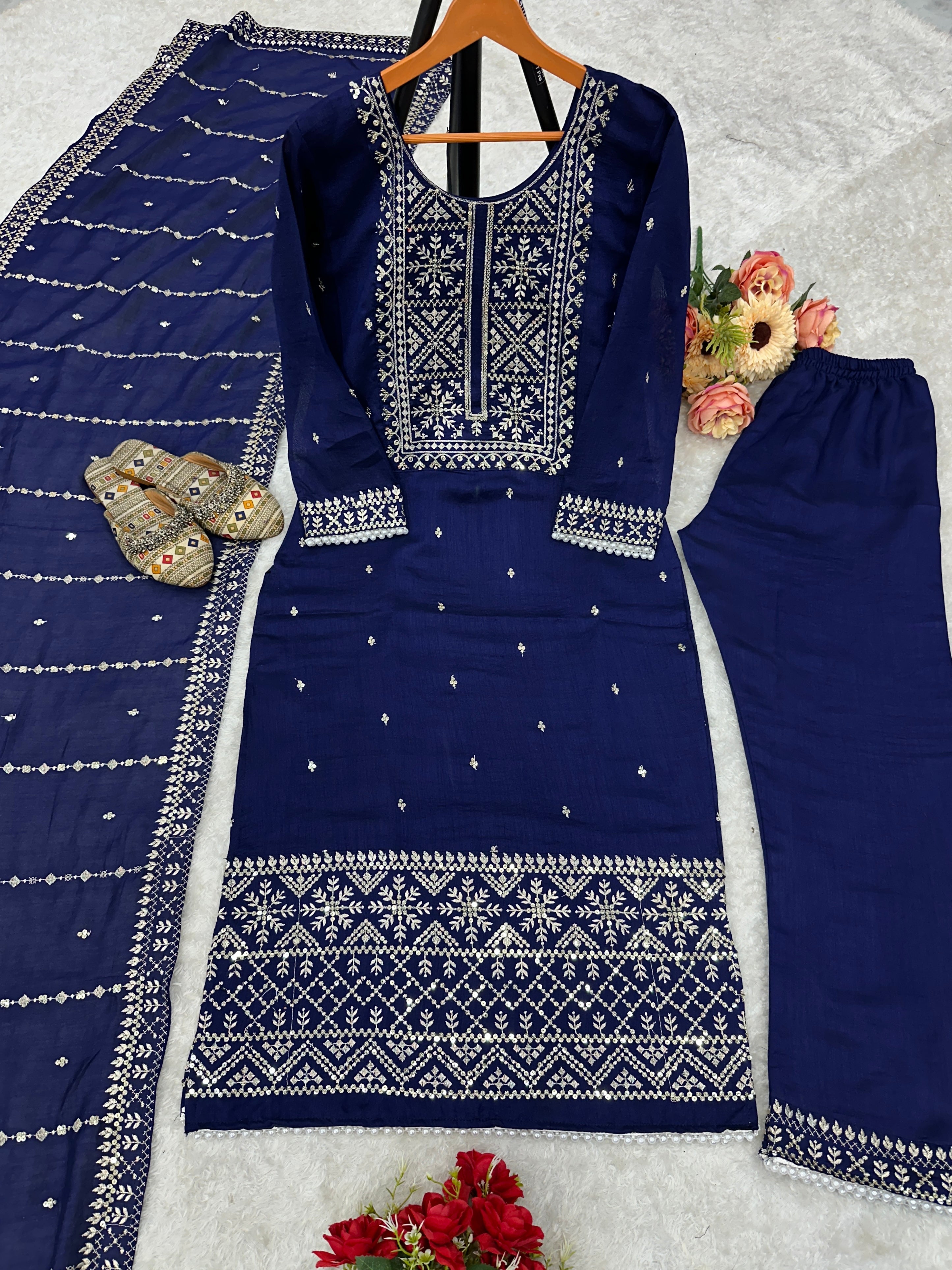 Designer Party Wear Top And Bottom With Beautiful Dupatta