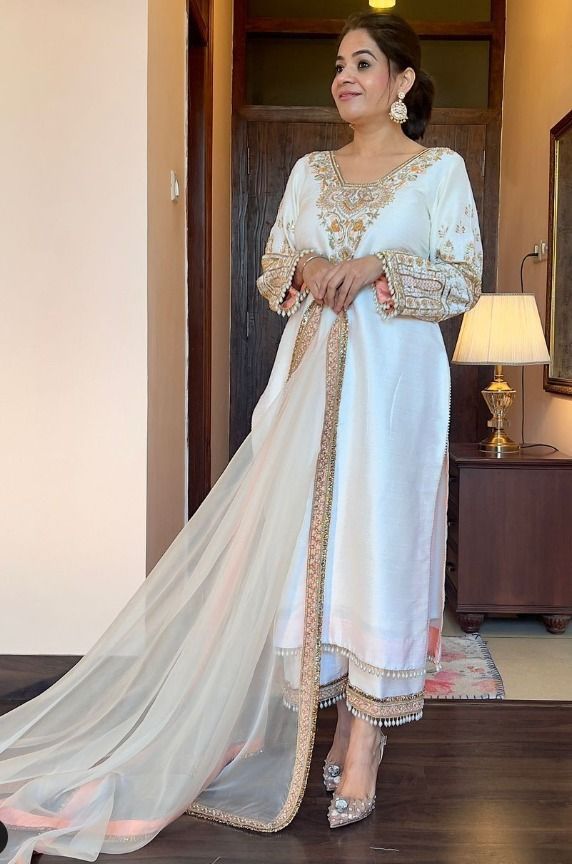 Party Wear Fancy Suit Plazzo And Dupatta