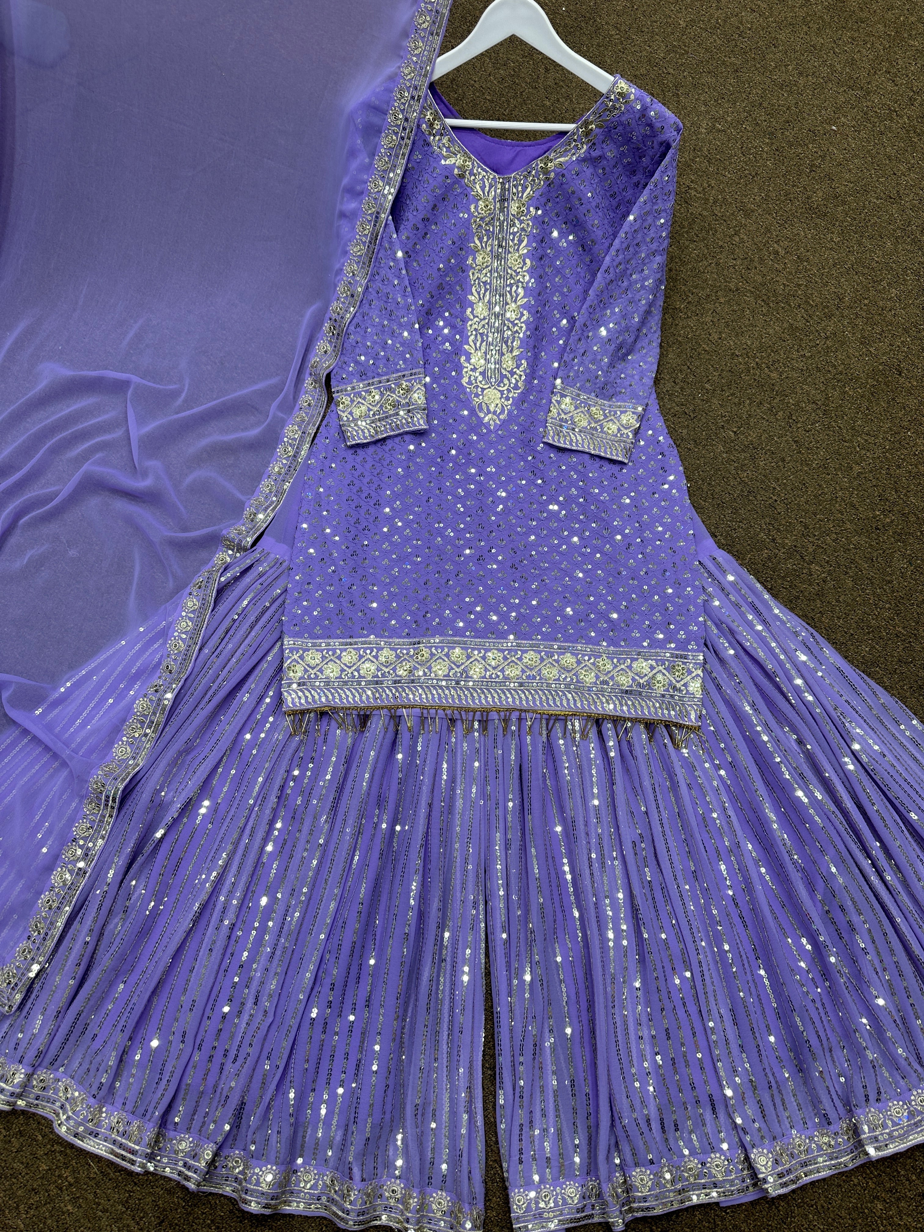 Party Wear Beautiful Top - Sharara With Dupatta