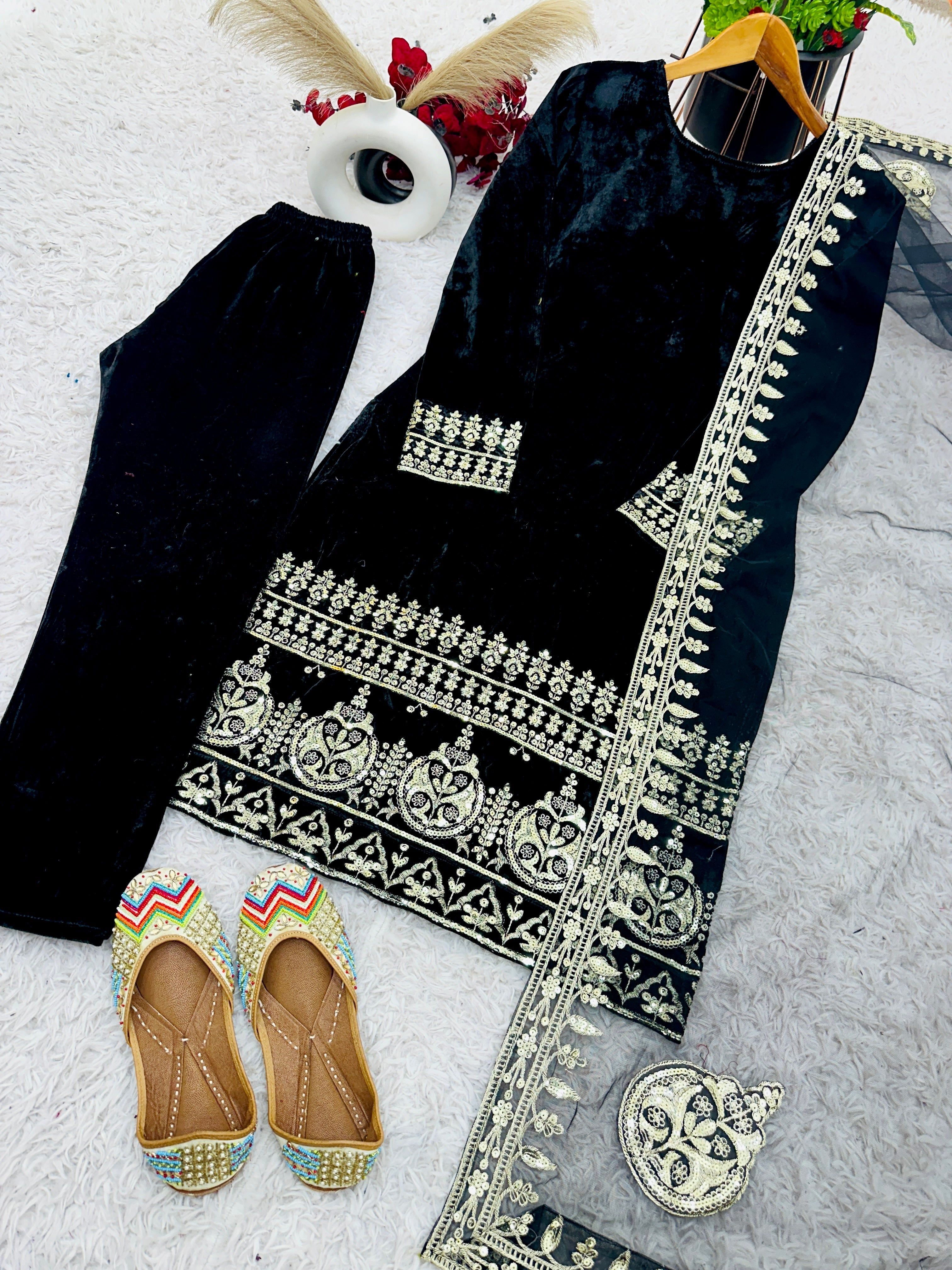 Designer Party Wear Look Top-Dupatta And Fully Stitched Bottom