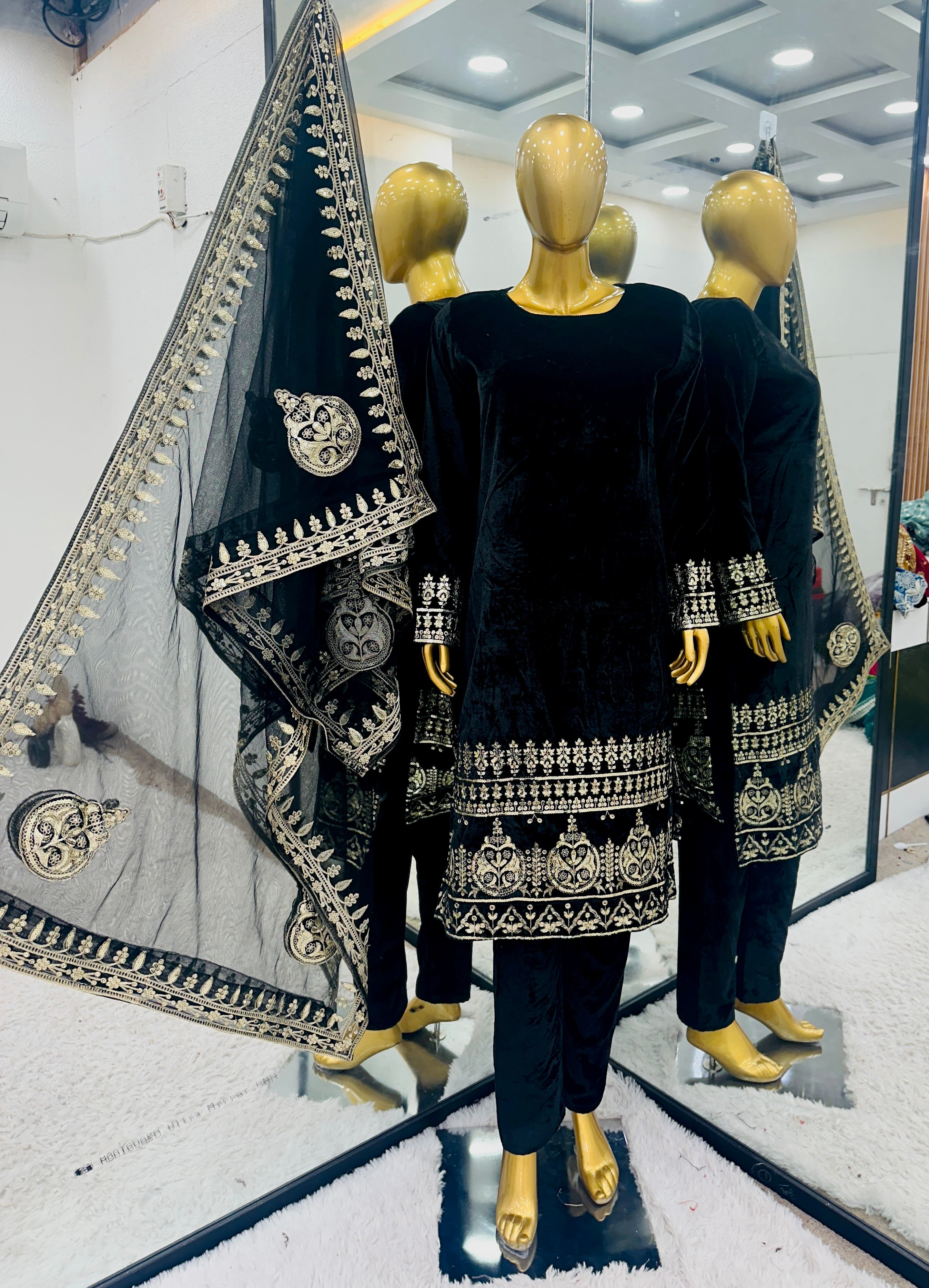 Designer Party Wear Look Top-Dupatta And Fully Stitched Bottom