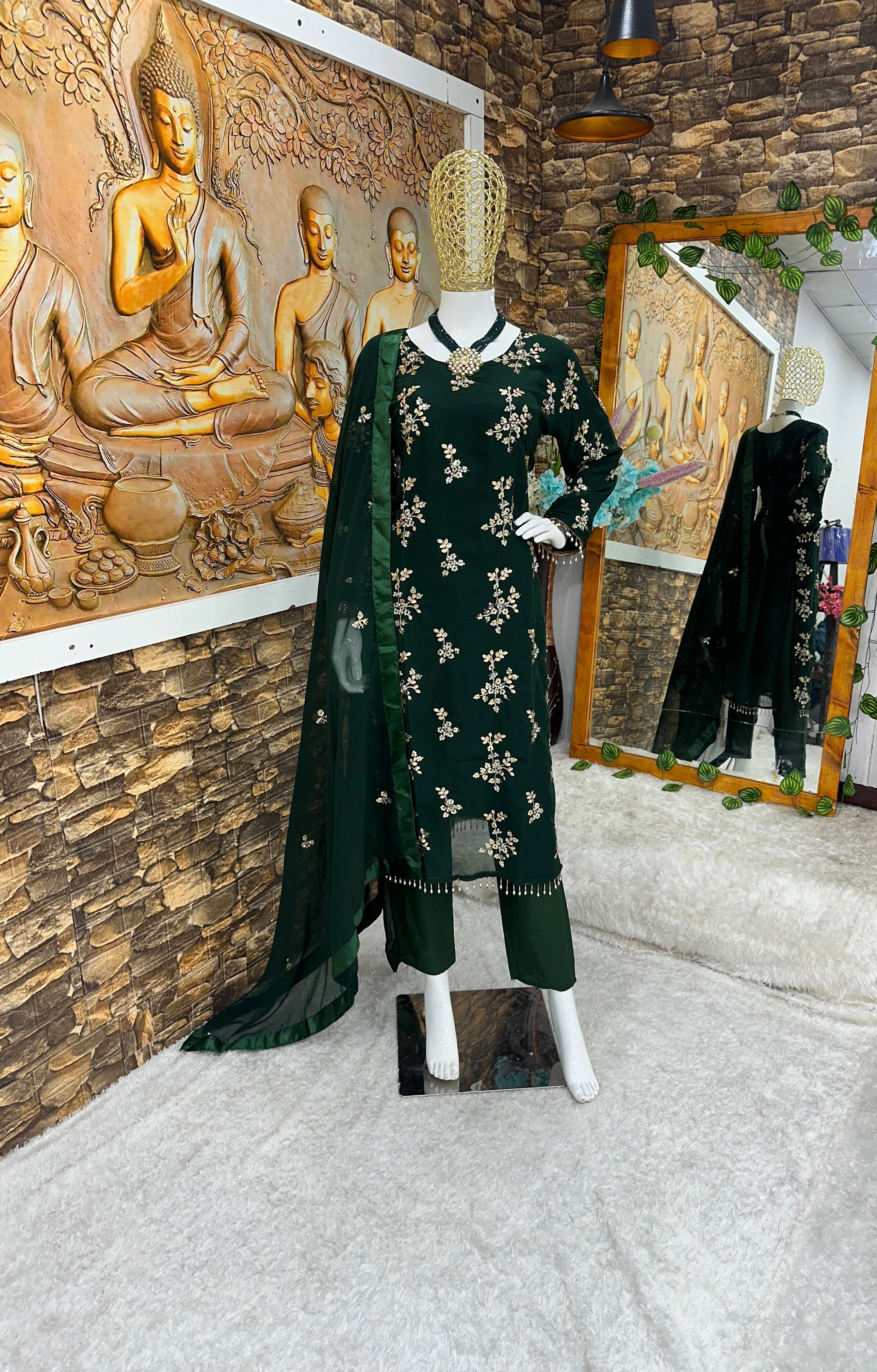 Party Wear Beautiful Top And Bottom With Fancy Dupatta