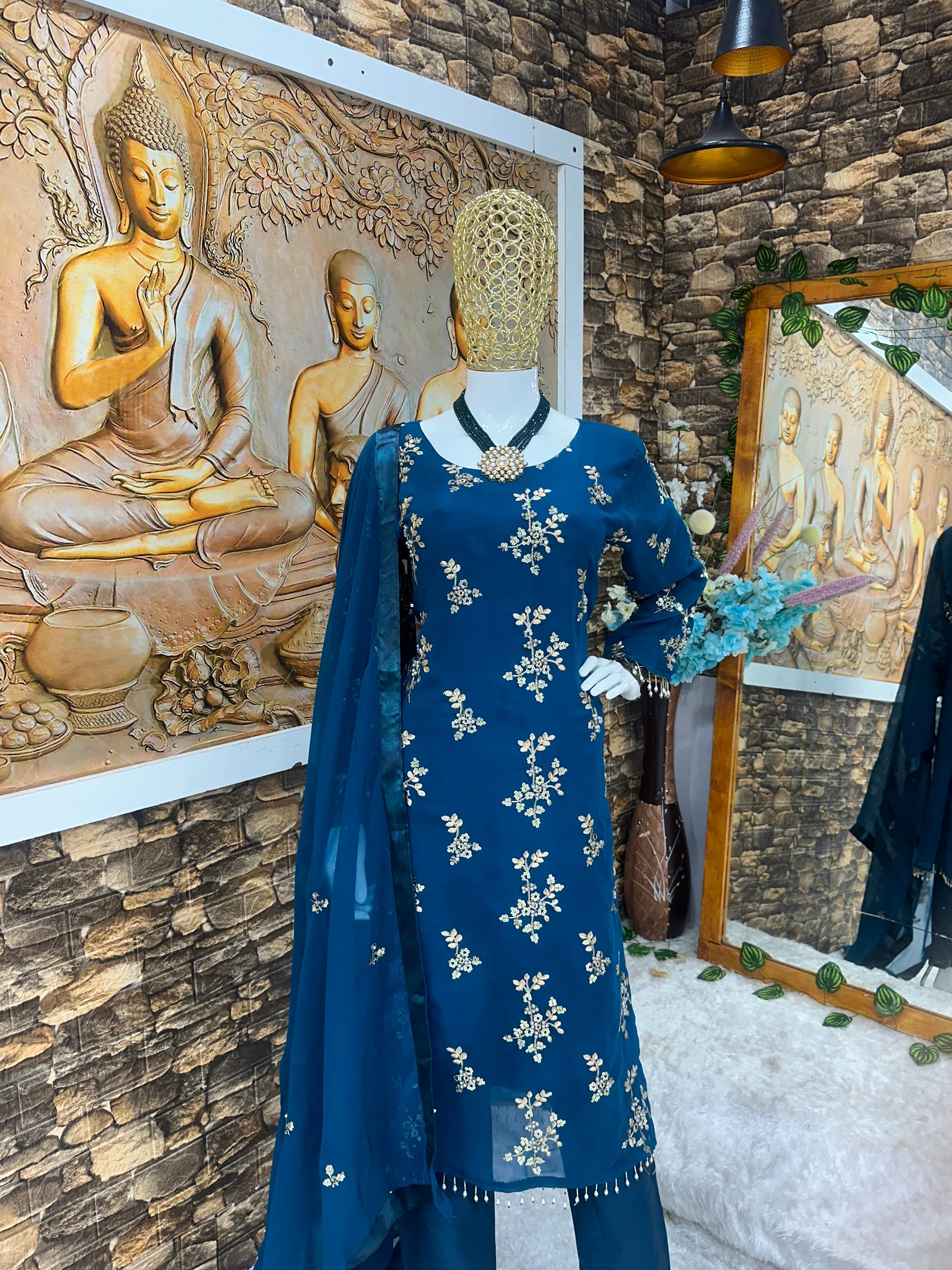 Party Wear Beautiful Top And Bottom With Fancy Dupatta