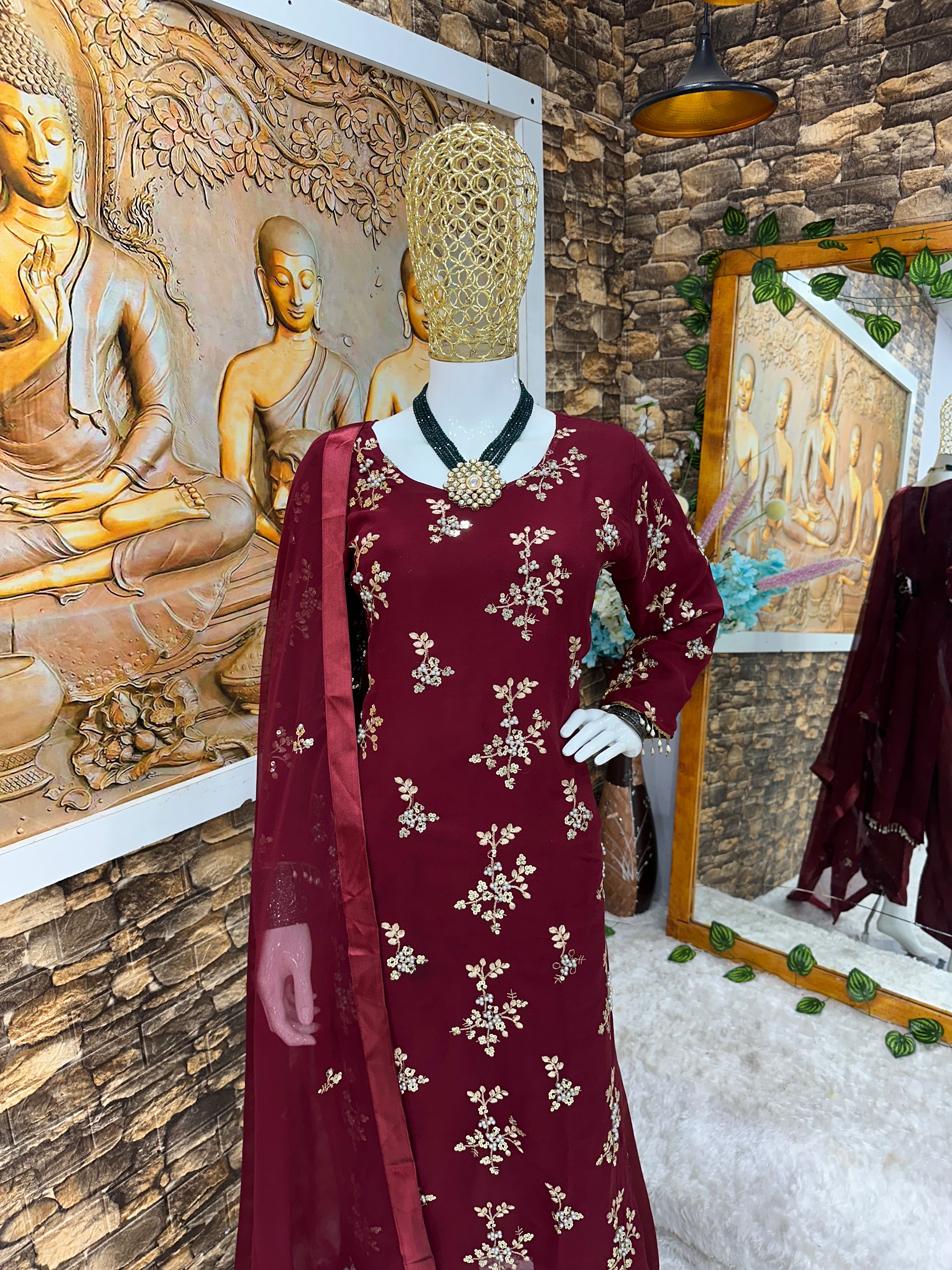 Party Wear Beautiful Top And Bottom With Fancy Dupatta