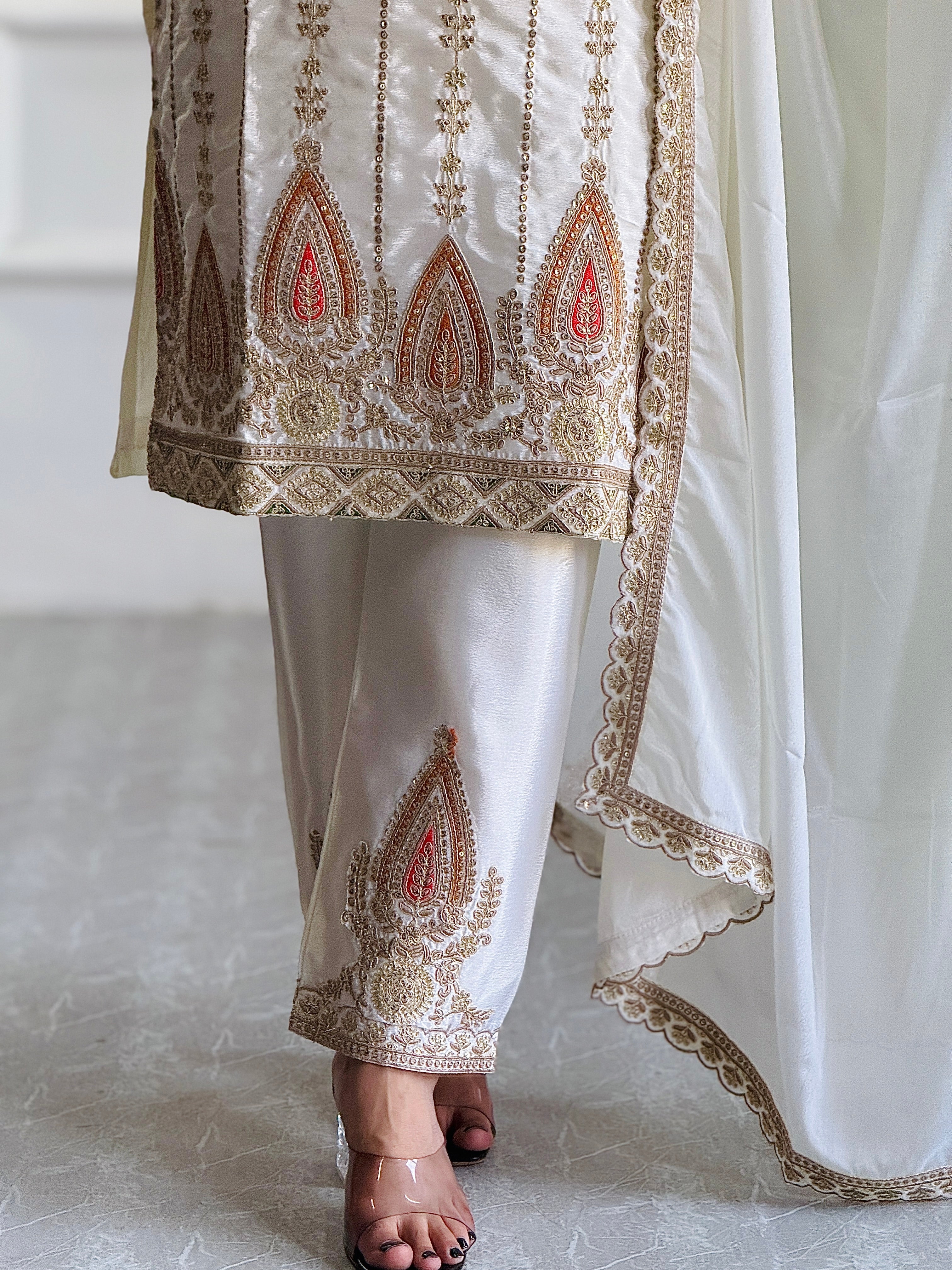 Designer Party Wear Top-Pent And Dupatta With Sequence Work