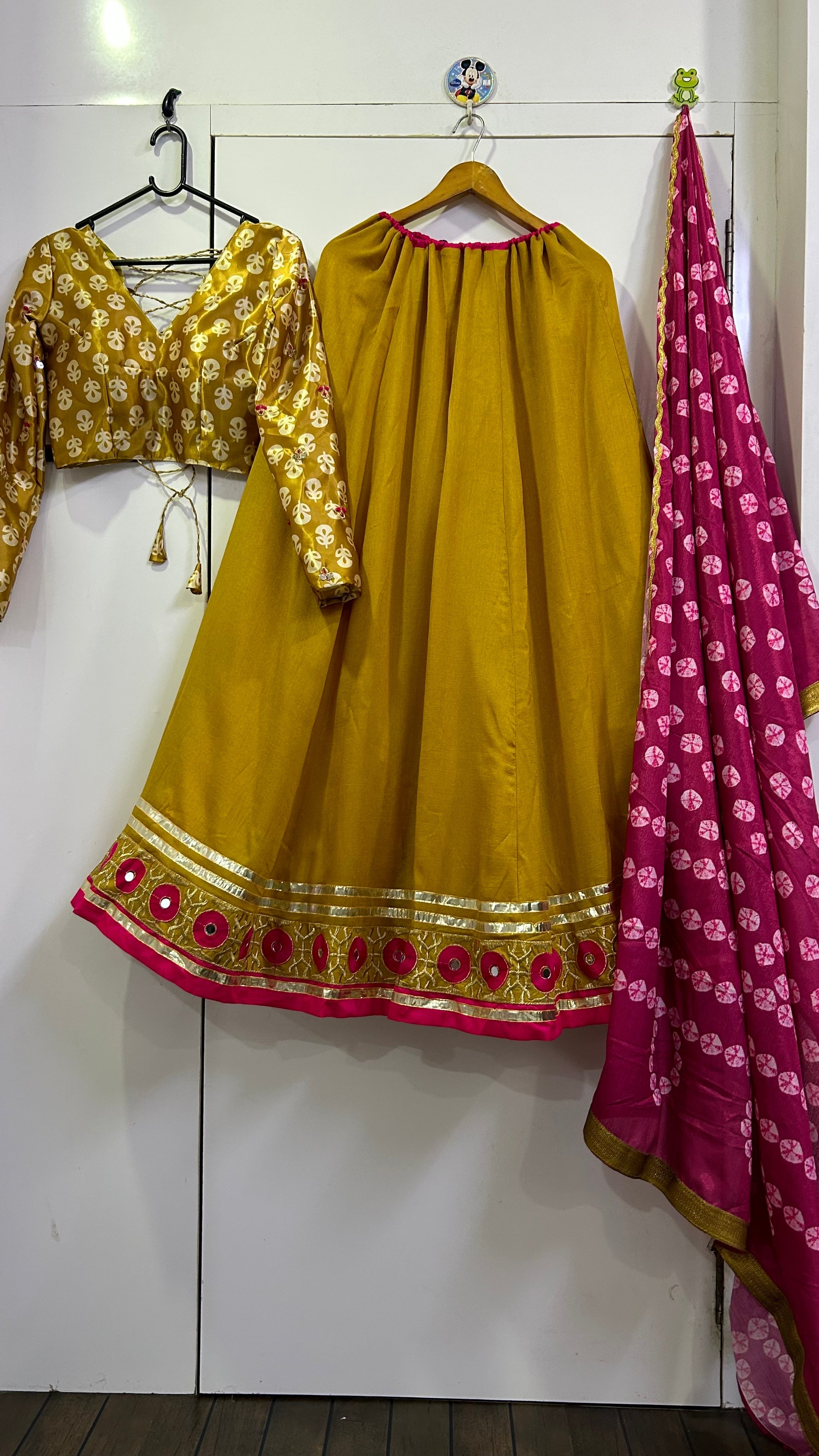 Designer Navratri Special Lehenga Choli With Thread & Real Mirror Work