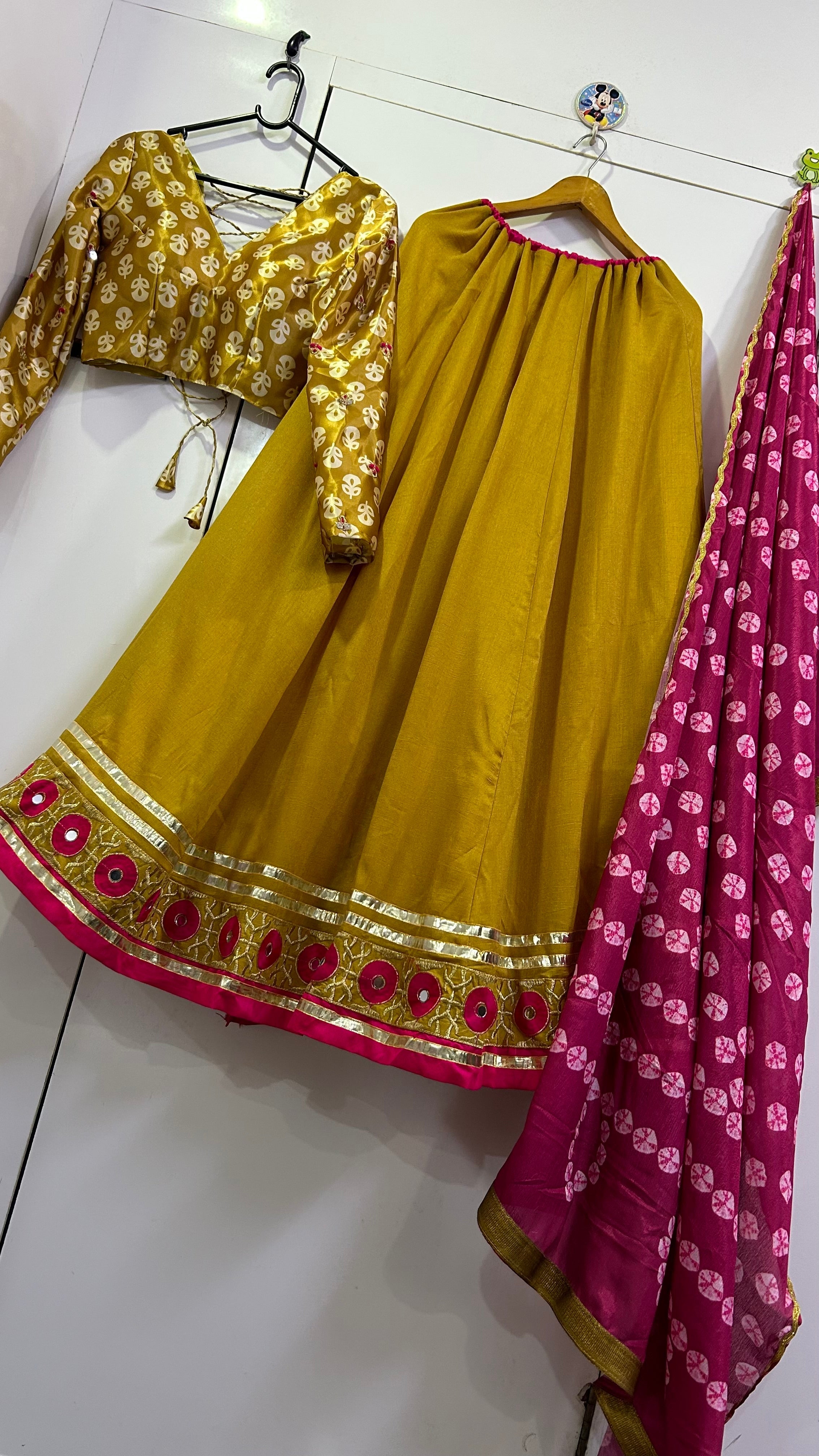 Designer Navratri Special Lehenga Choli With Thread & Real Mirror Work