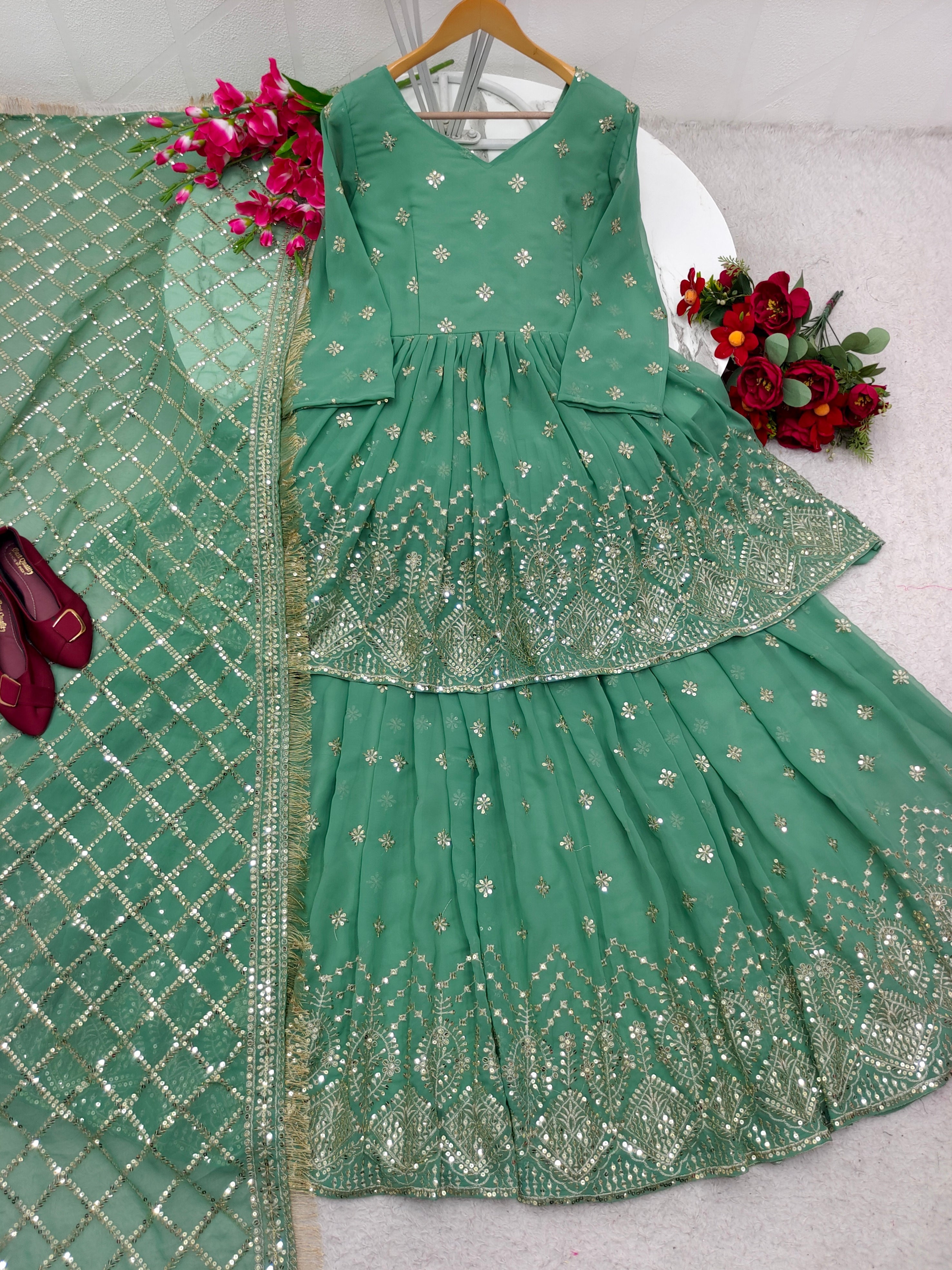 Designer Party Wear Kediya-Lehenga With Dupatta
