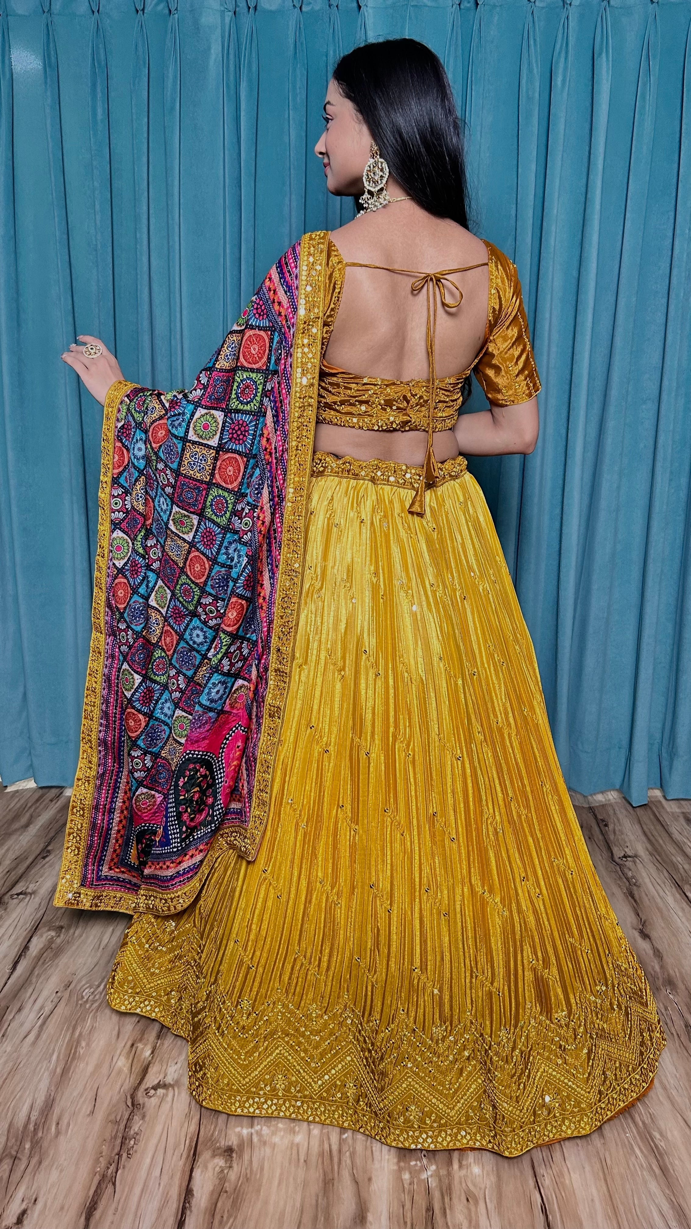 Party Wear Lehenga Choli With Sequence & Thread Work