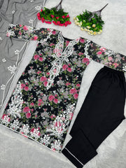 Designer Party Wear Top Plazzo And Dupatta