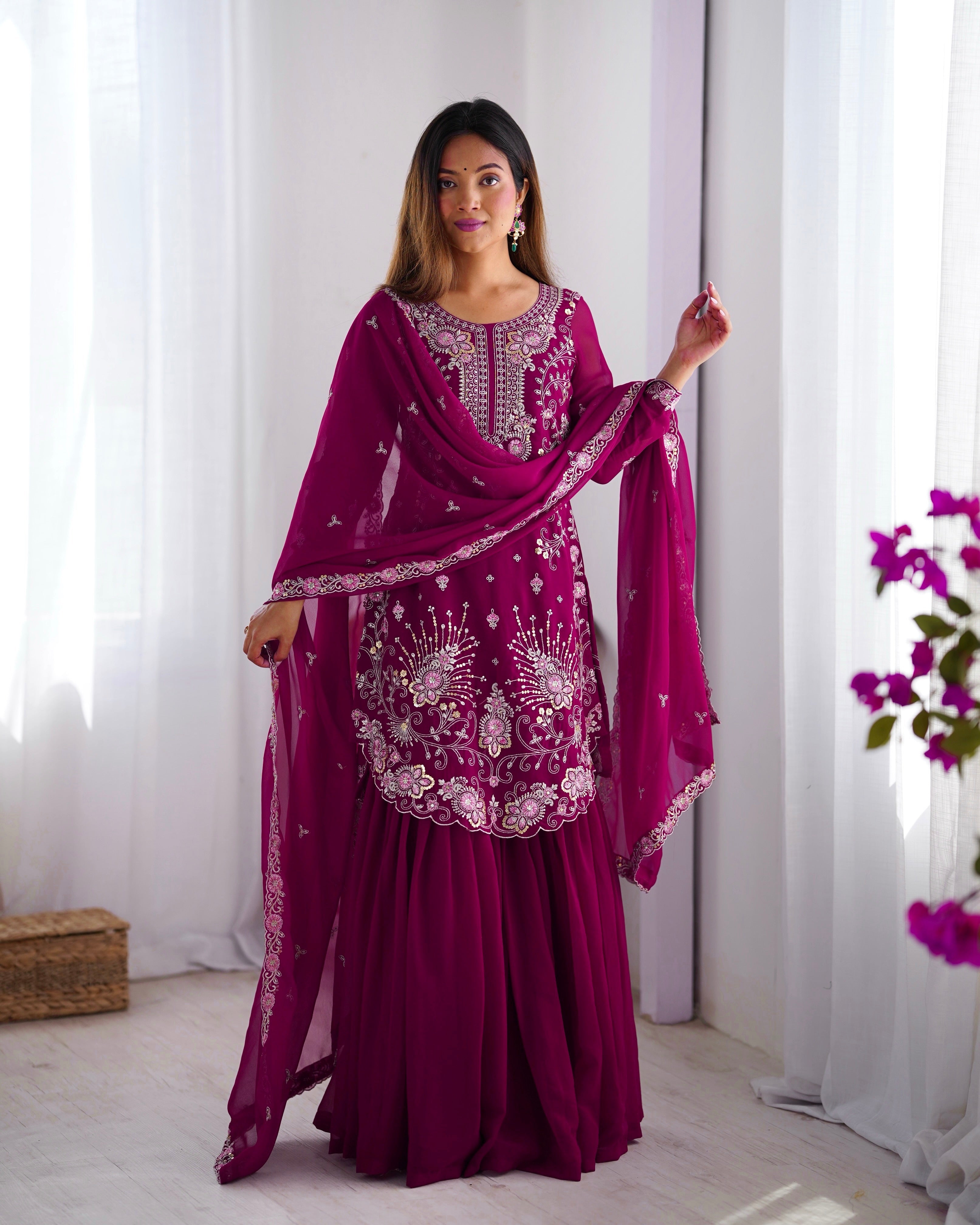 Party Wear Beautiful Top-Bottom And Fancy Dupatta
