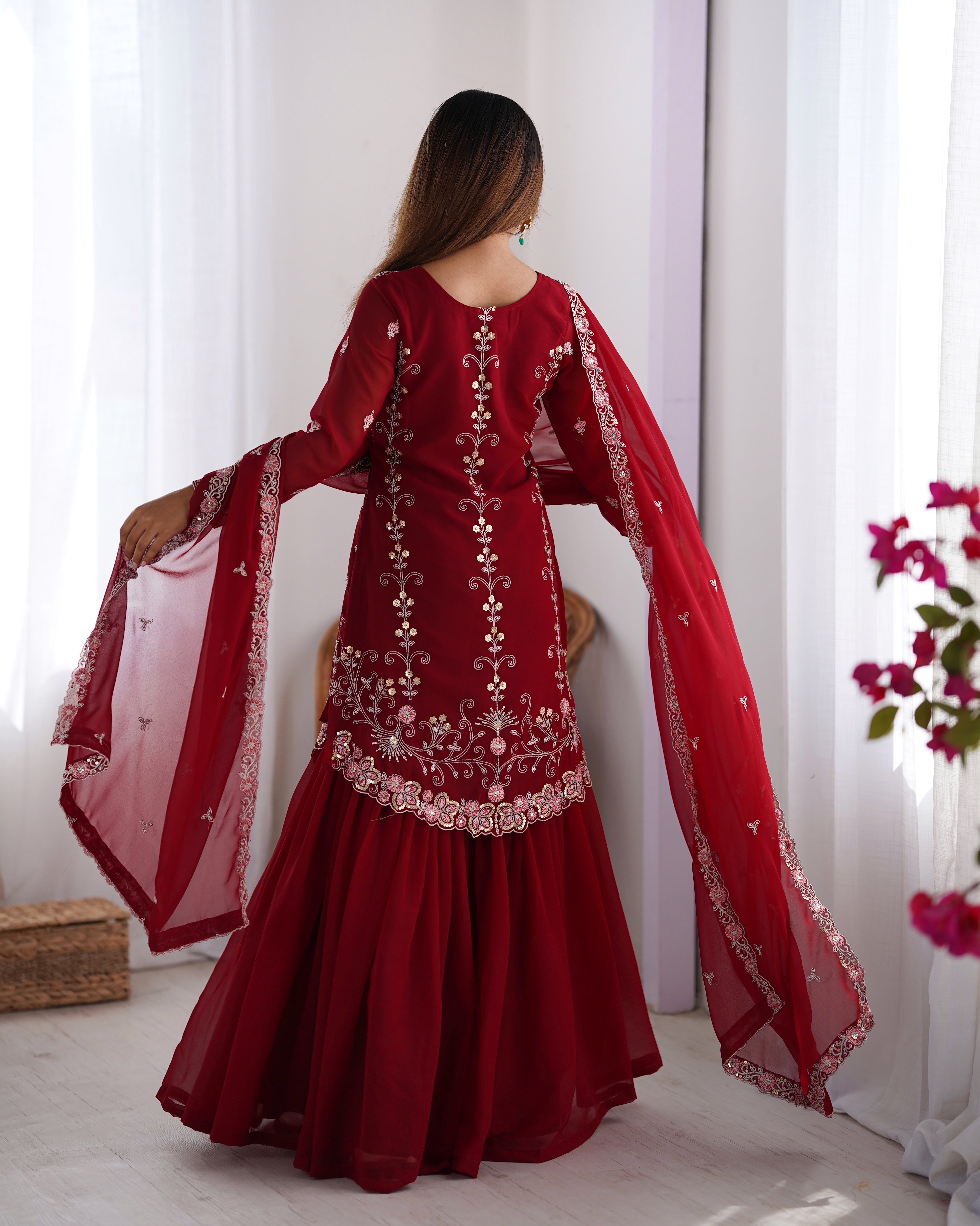 Party Wear Beautiful Top-Bottom And Fancy Dupatta