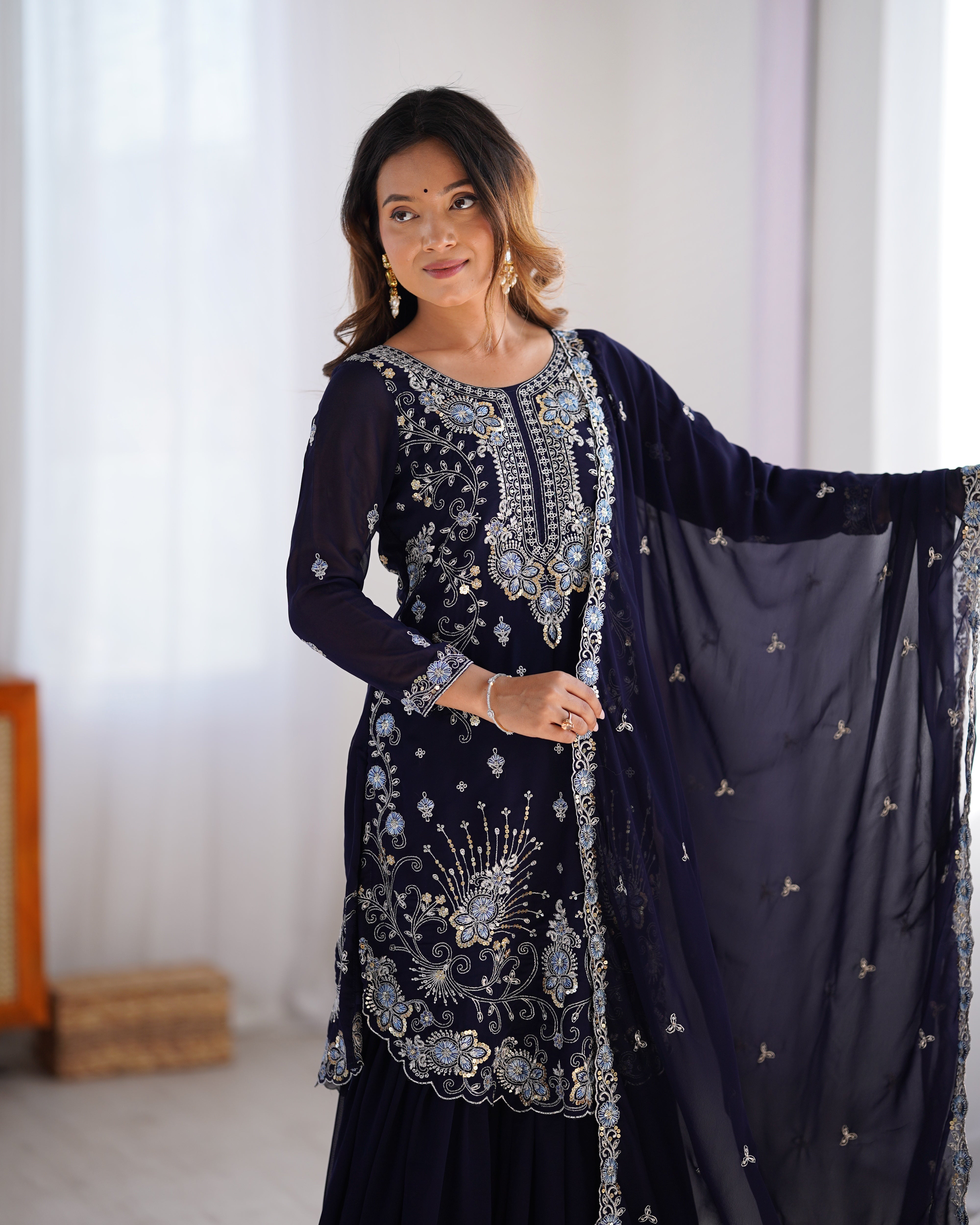 Party Wear Beautiful Top-Bottom And Fancy Dupatta