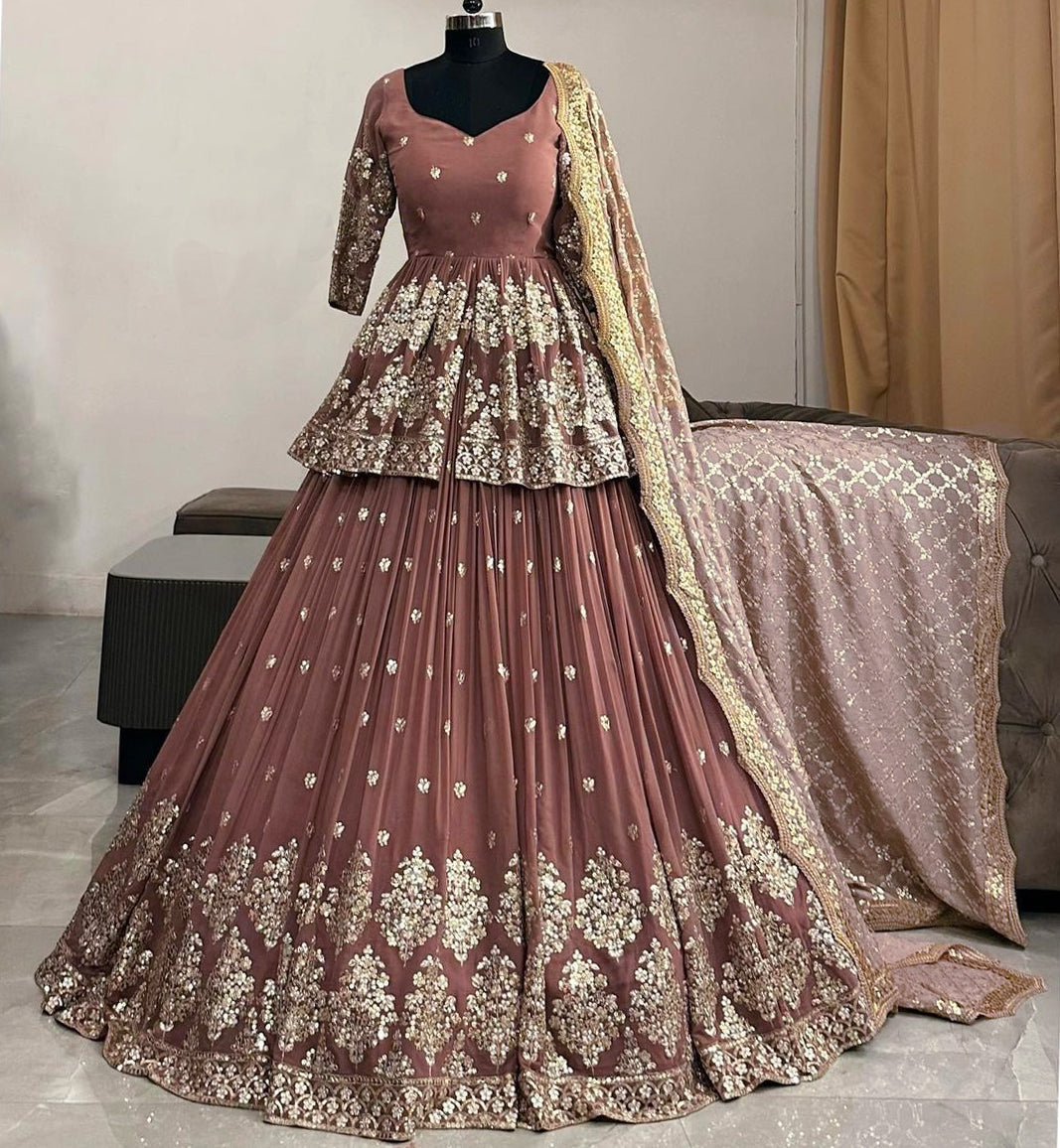 Beautiful Party Wear Top Lehenga And Dupatta