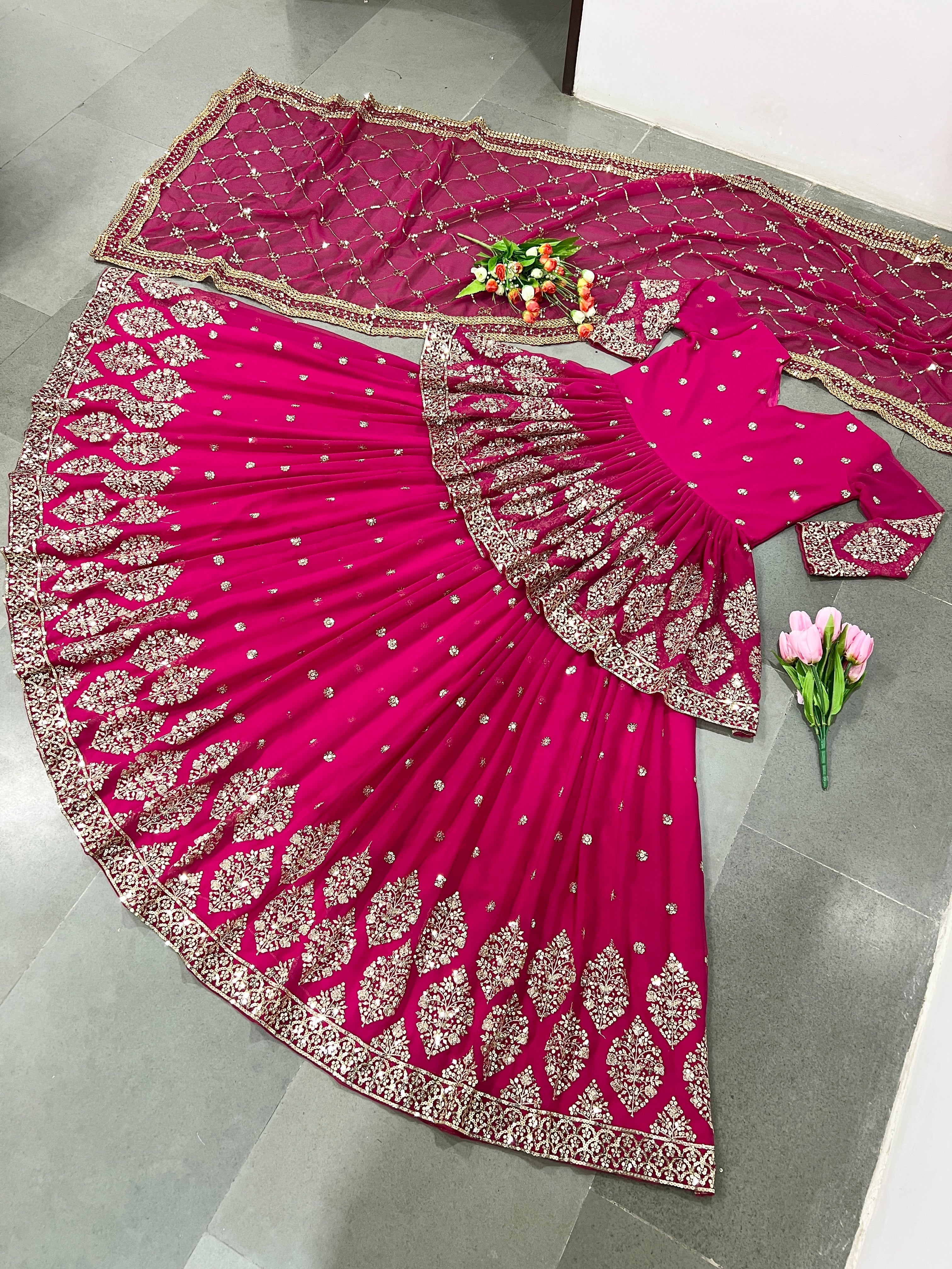 Beautiful Party Wear Top Lehenga And Dupatta