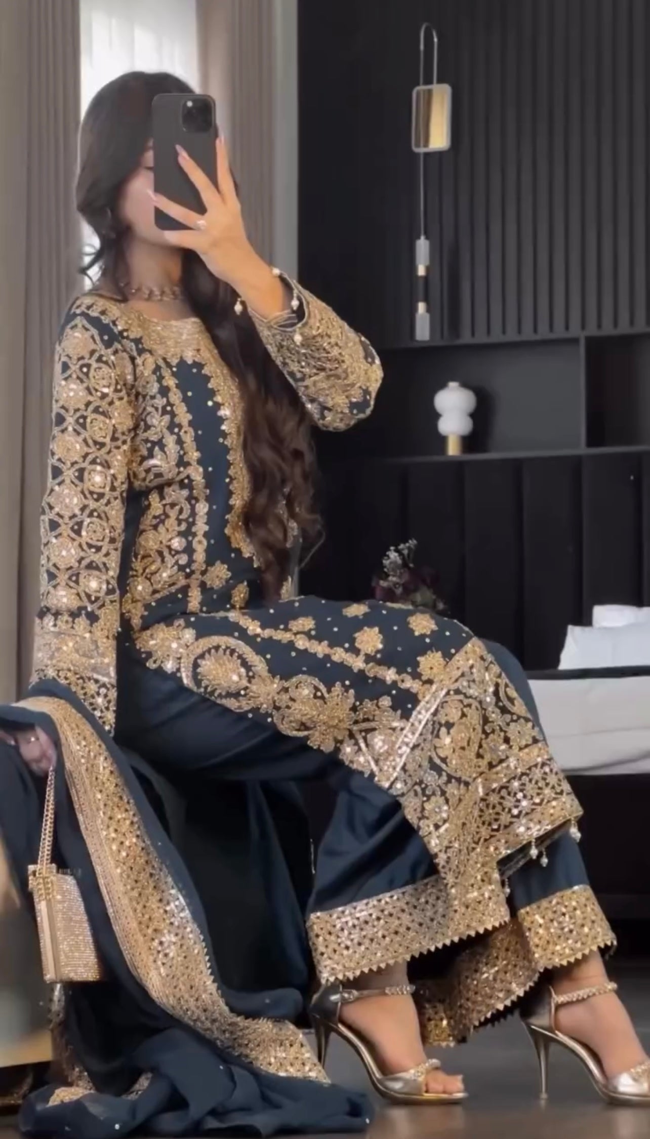 Fancy Top-Bottom And Dupatta With Heavy Embroidery Sequence Work