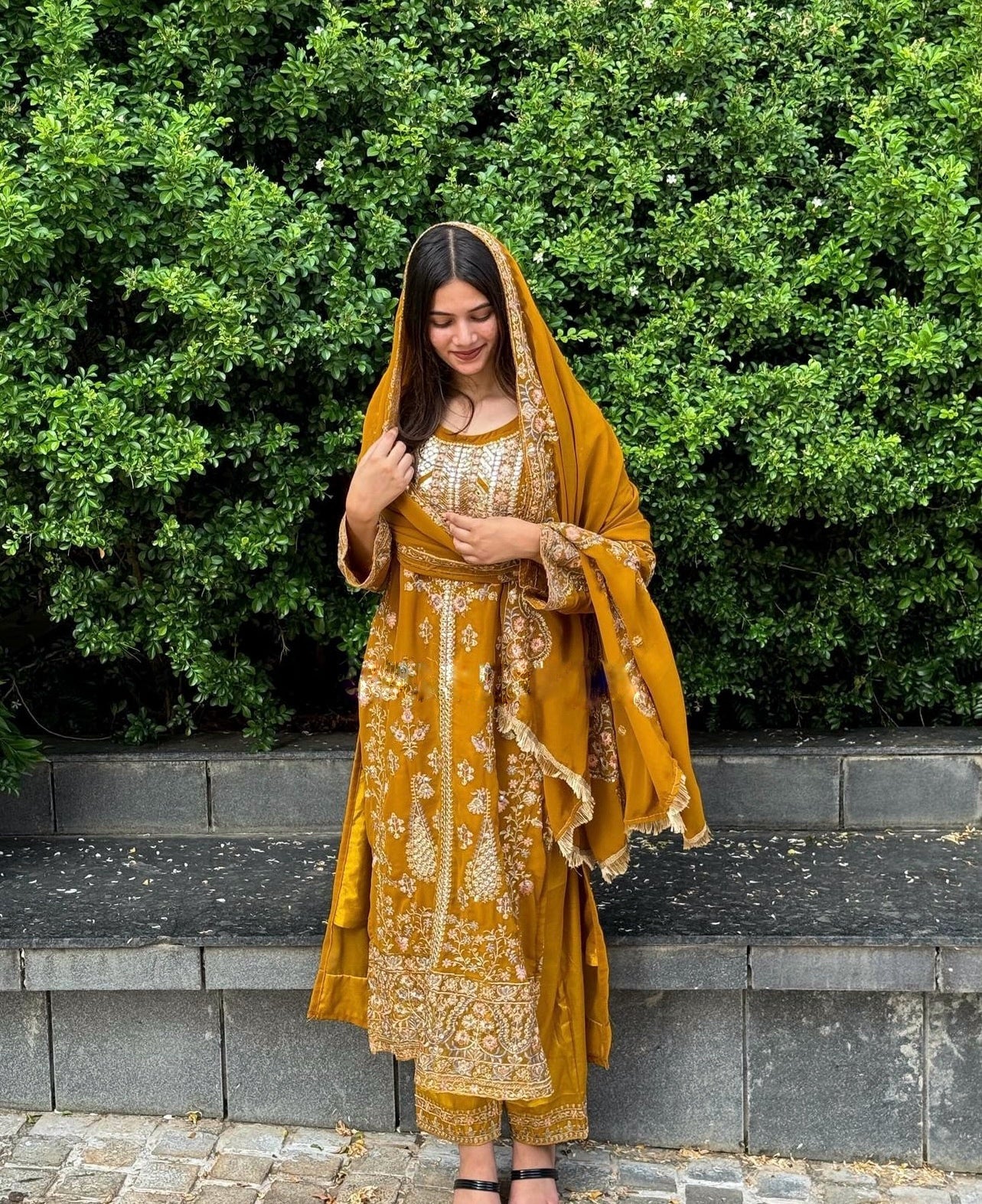 Fancy Top-Bottom And Dupatta With Heavy Embroidery Sequence Work