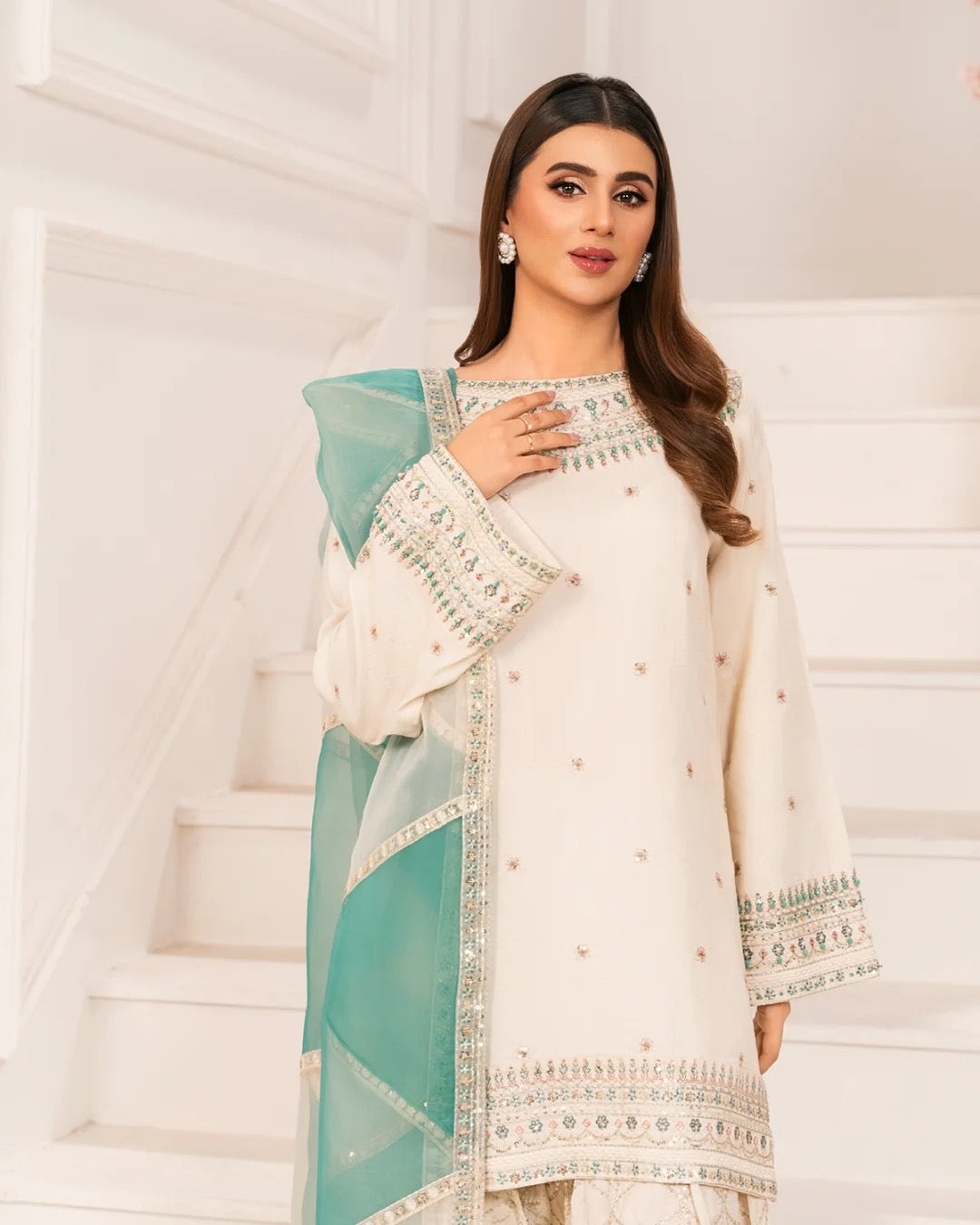 Designer Party Wear Look Top, Palazzo With Dupatta