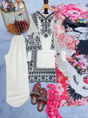 Designer Party Wear Look Top Plazzo & Fancy Dupatta