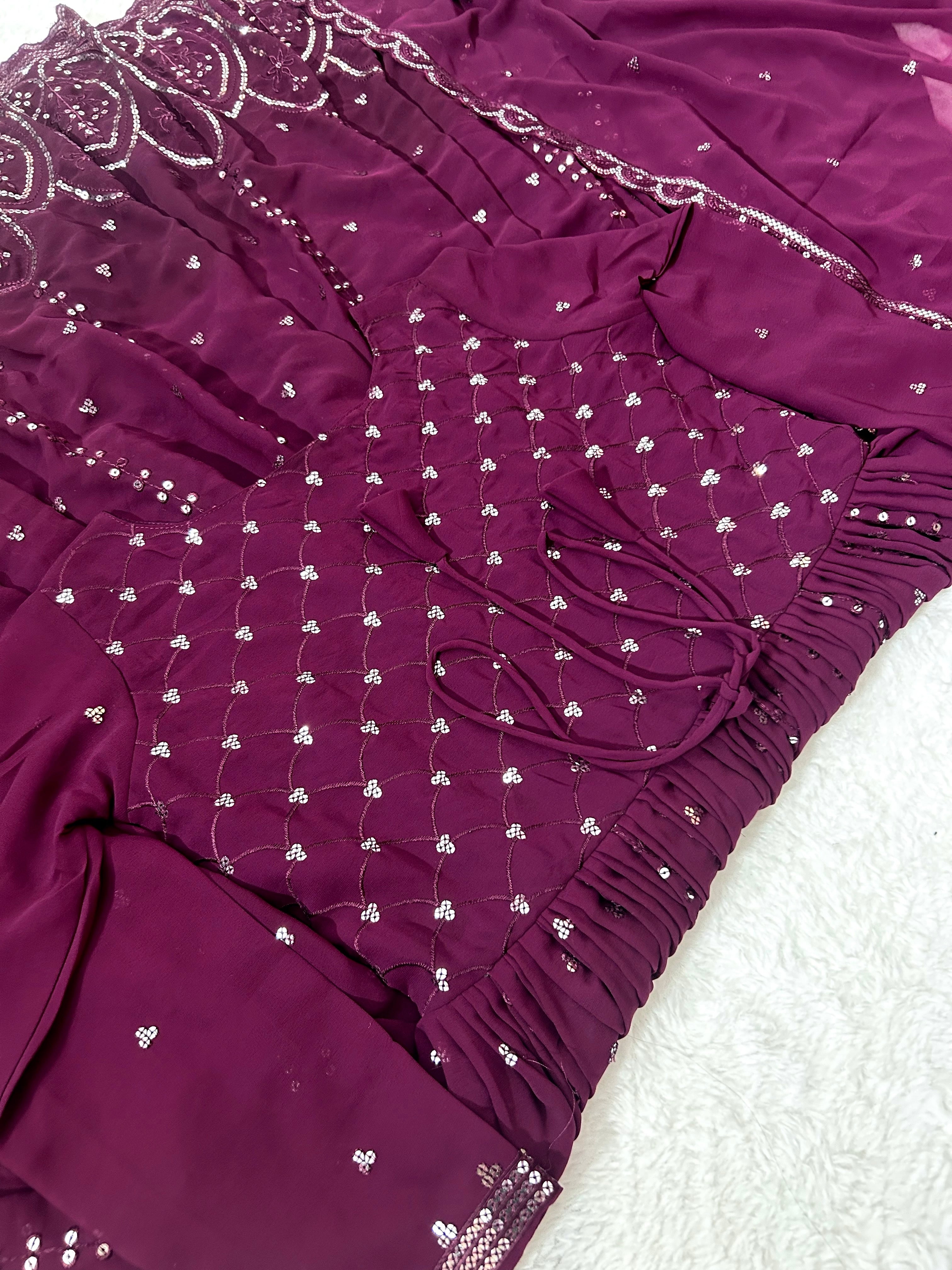 Party Wear Designer Anarkali Gown, Pent And Dupatta