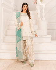Designer Party Wear Look Top, Palazzo With Dupatta